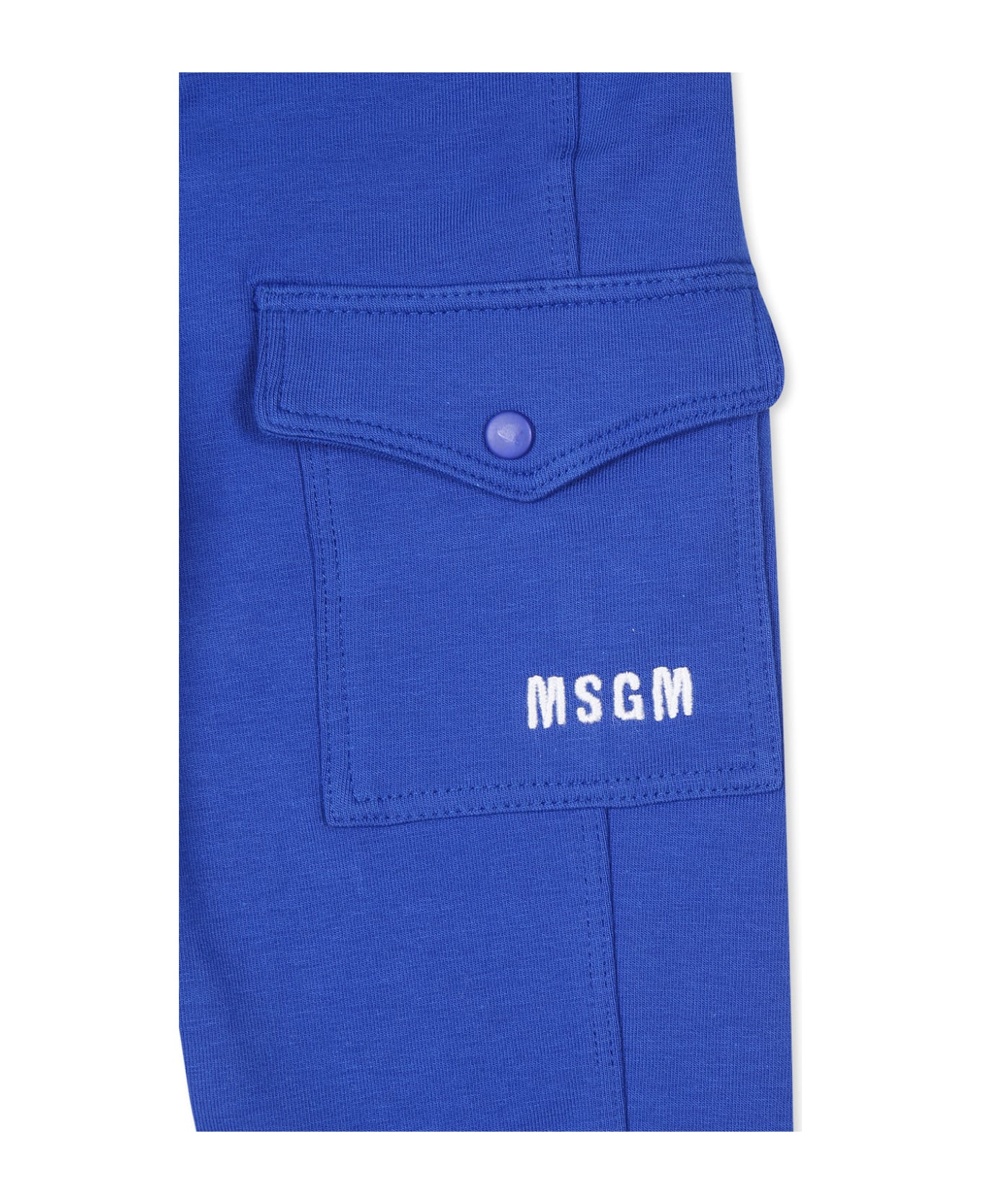 MSGM Royal Blue Cargo Pants For Baby Boy - Blue