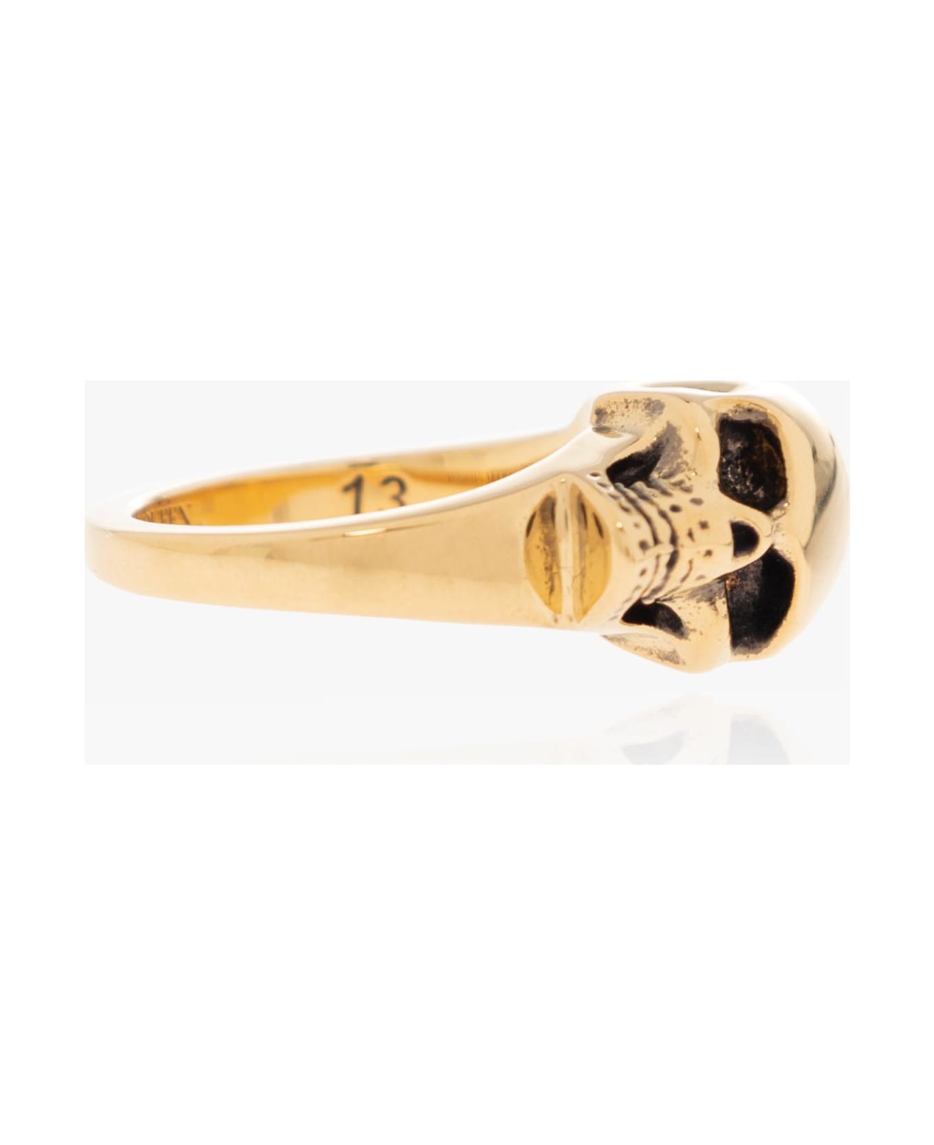 Alexander McQueen The Side Skull Ring - Gold O.b Antl リング