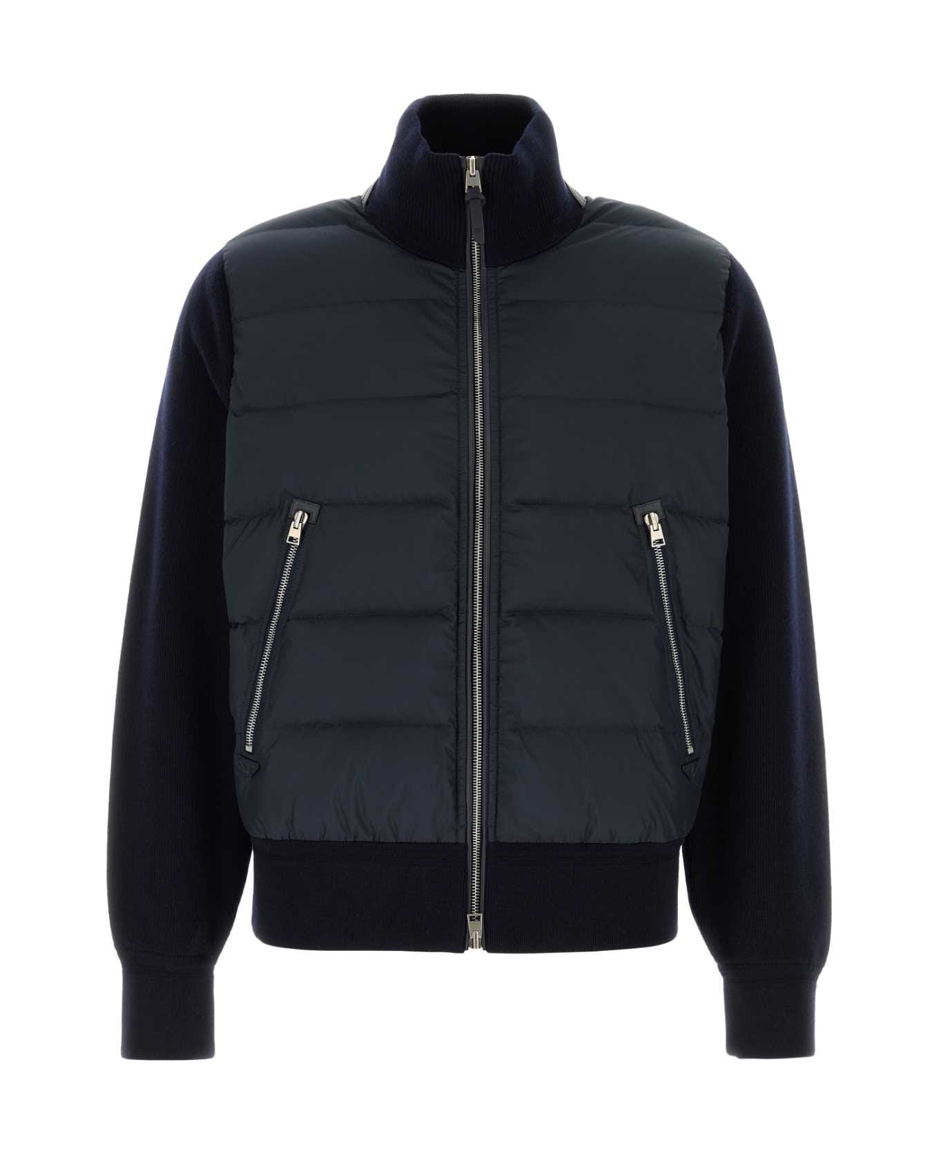 Tom Ford Midnight Blue Wool Jacket - DARKMIDNIGHTBLUE