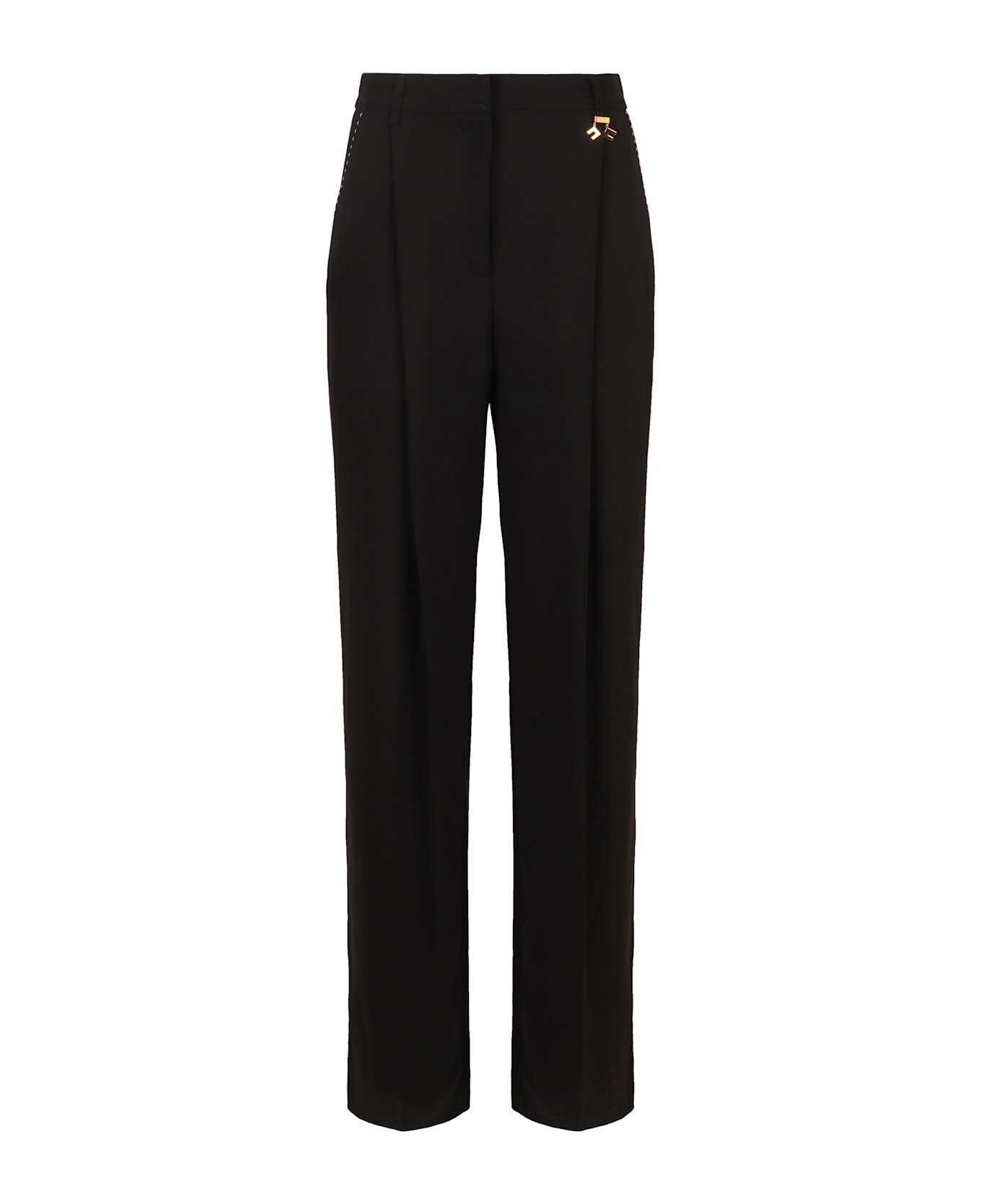 Elisabetta Franchi Crêpe Trousers - black