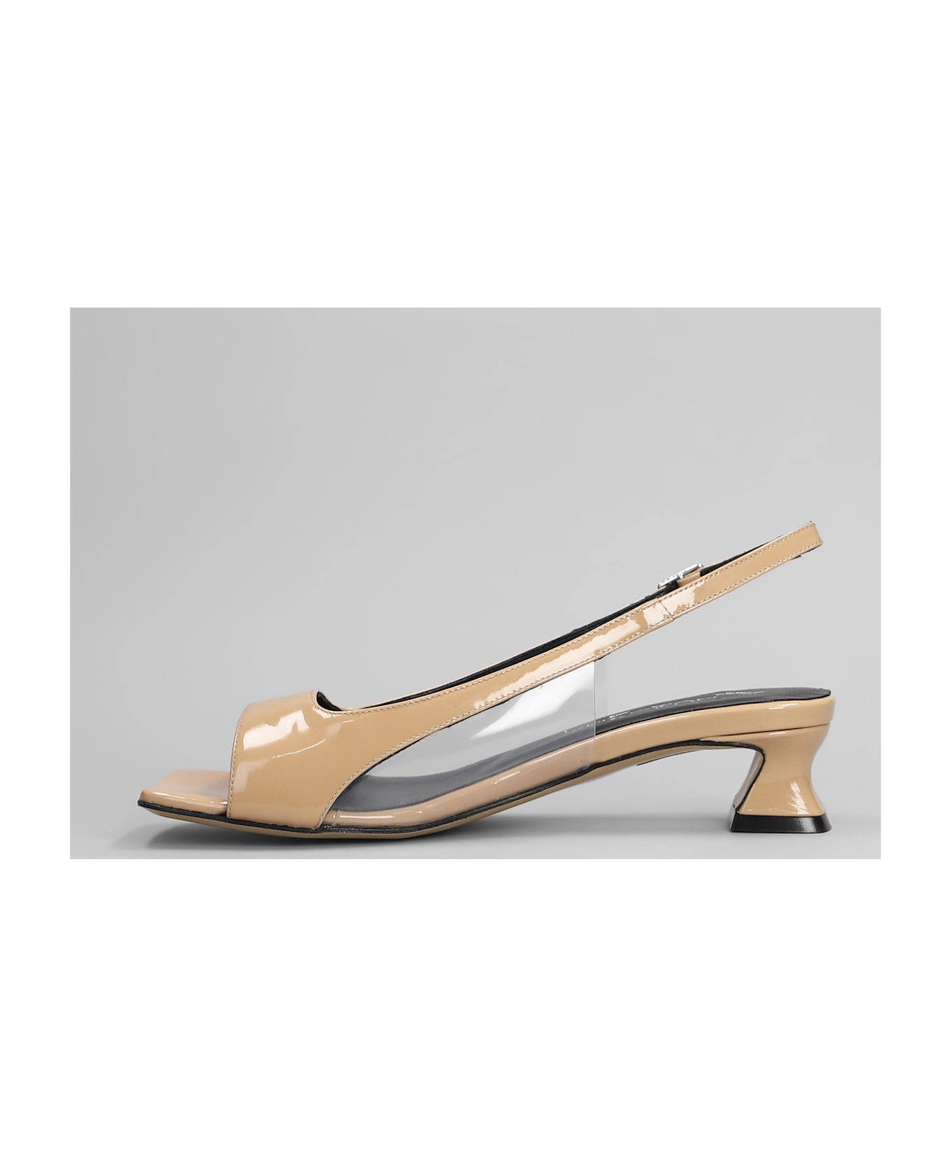 Alchimia Sandals In Beige Patent Leather - beige