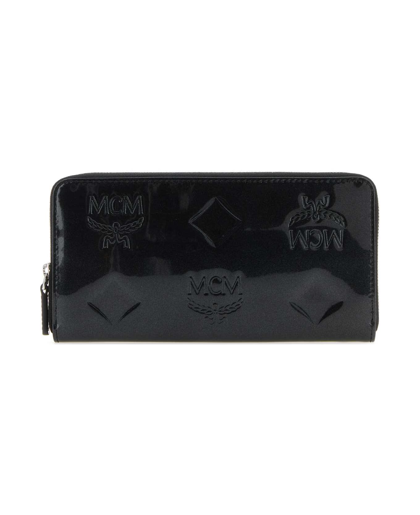 MCM Black Leather Wallet - BLACK 財布