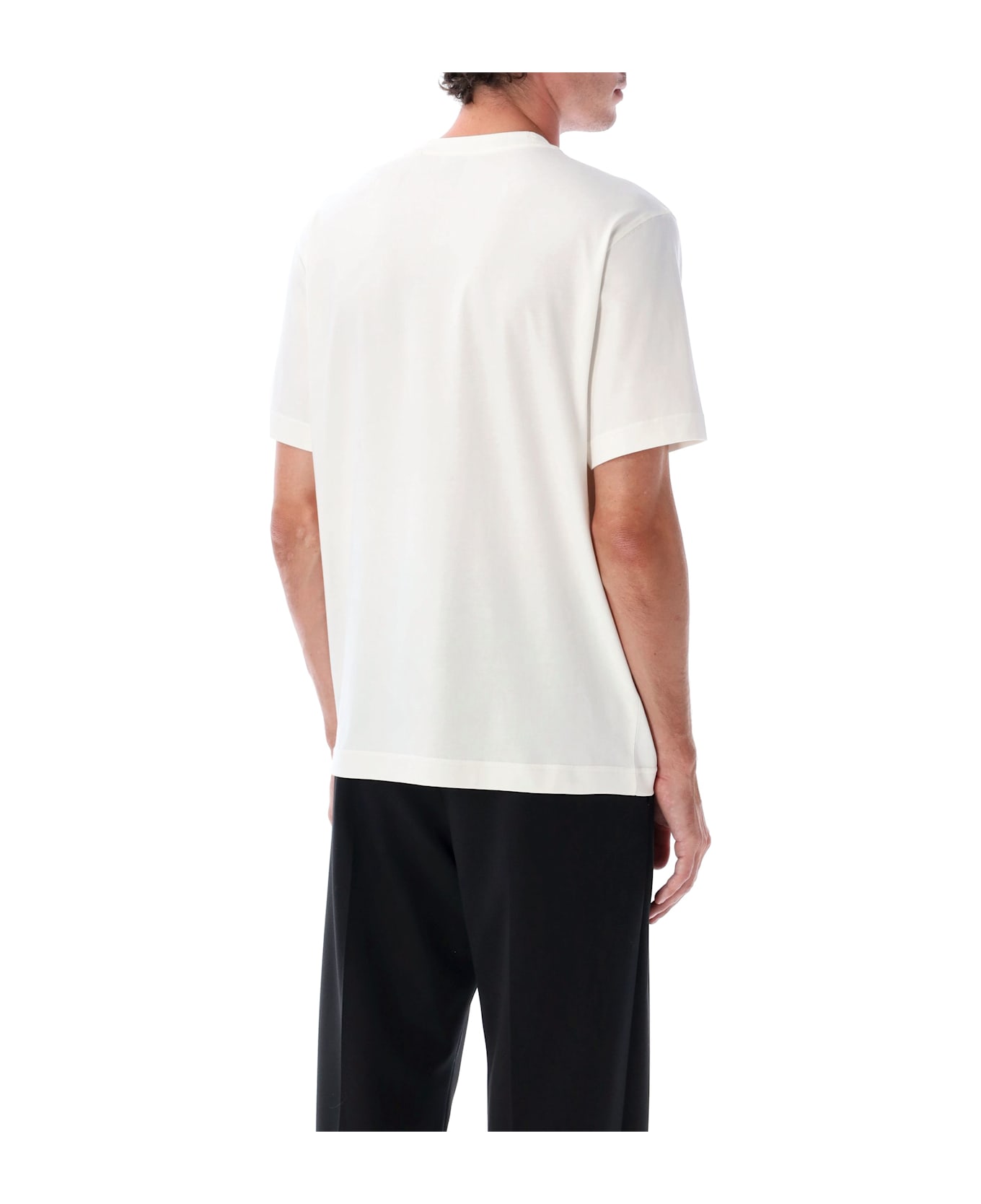 Burberry London Chalk White Cotton Knight Stamp T-shirt - CHALK WHITE