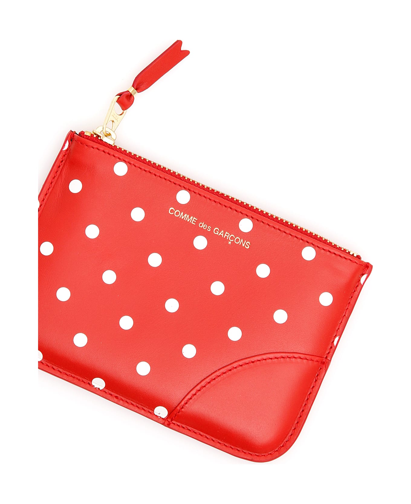 Comme des Garçons Wallet Polka Dots Pouch - Red Red