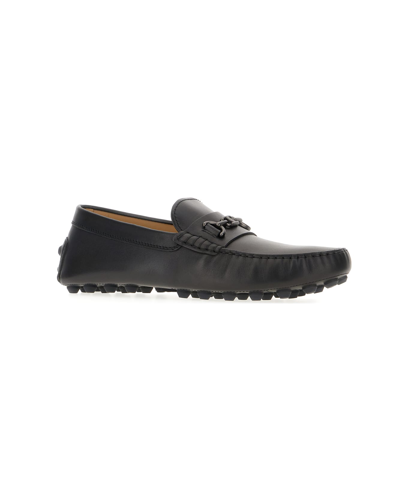 Tod's Black Leather Loafers - BLACK