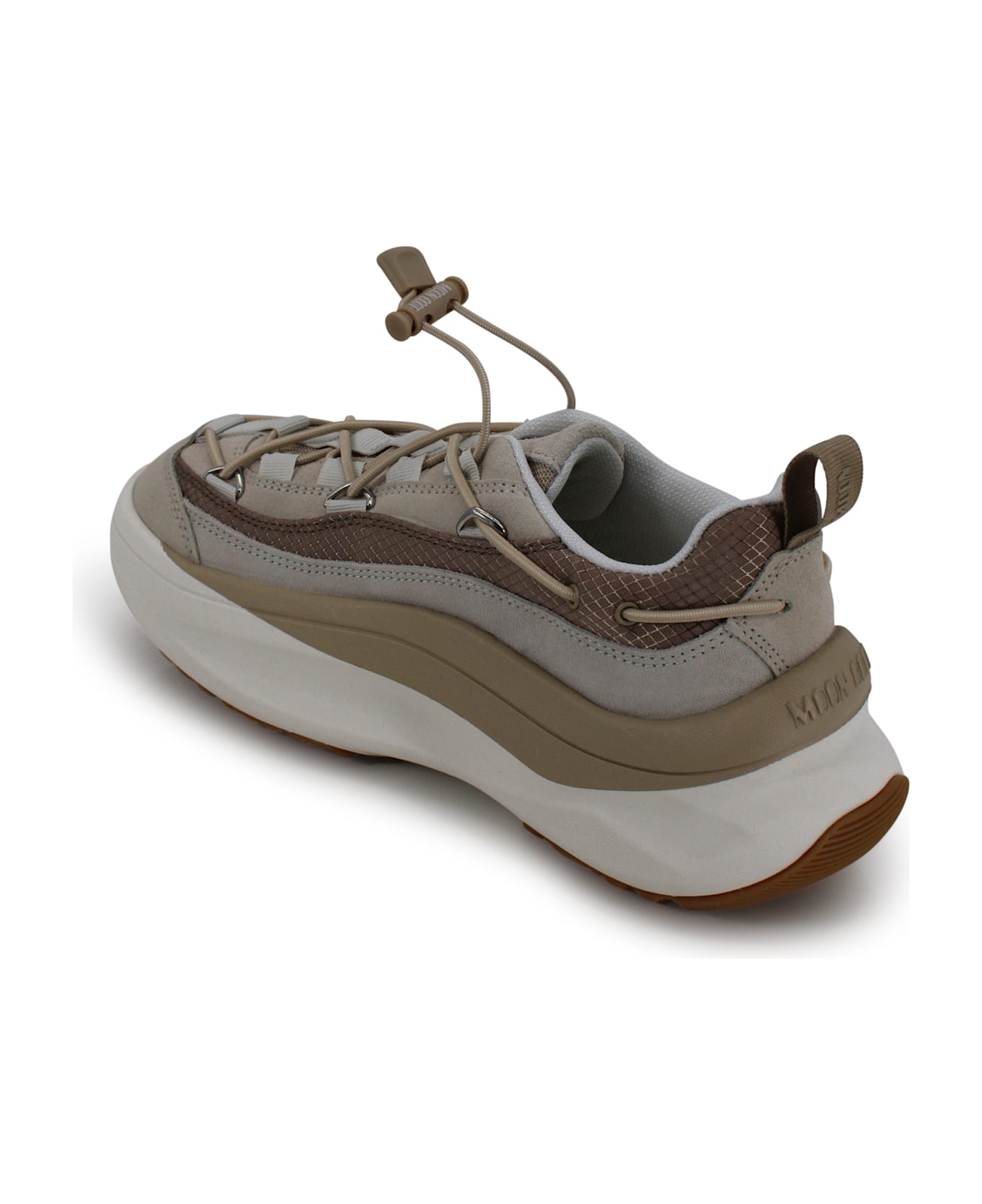 Moon Boot Sneakers With Elevated Sole - White