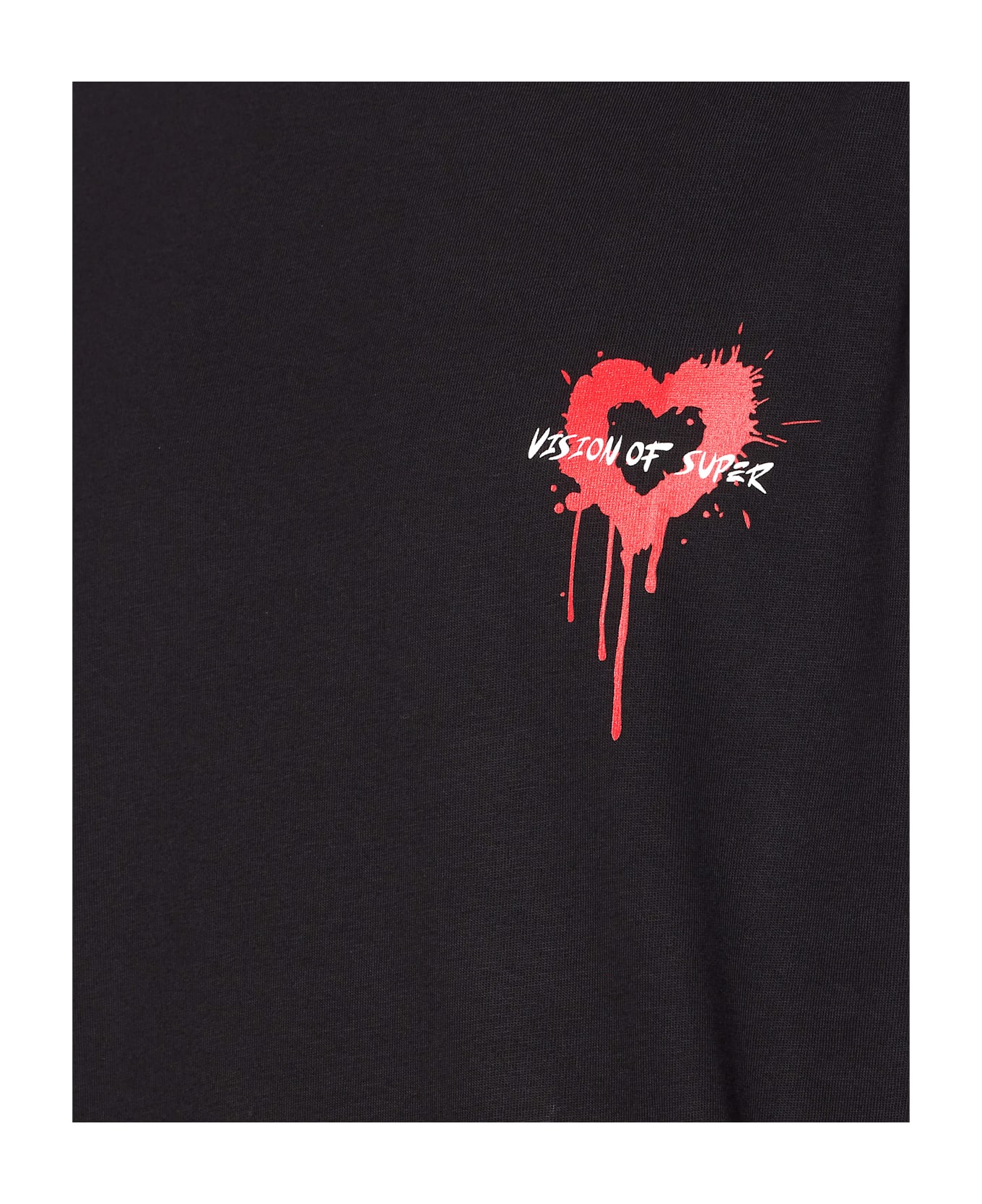 Vision of Super Double Sleeves Puff Print T-shirt - Black