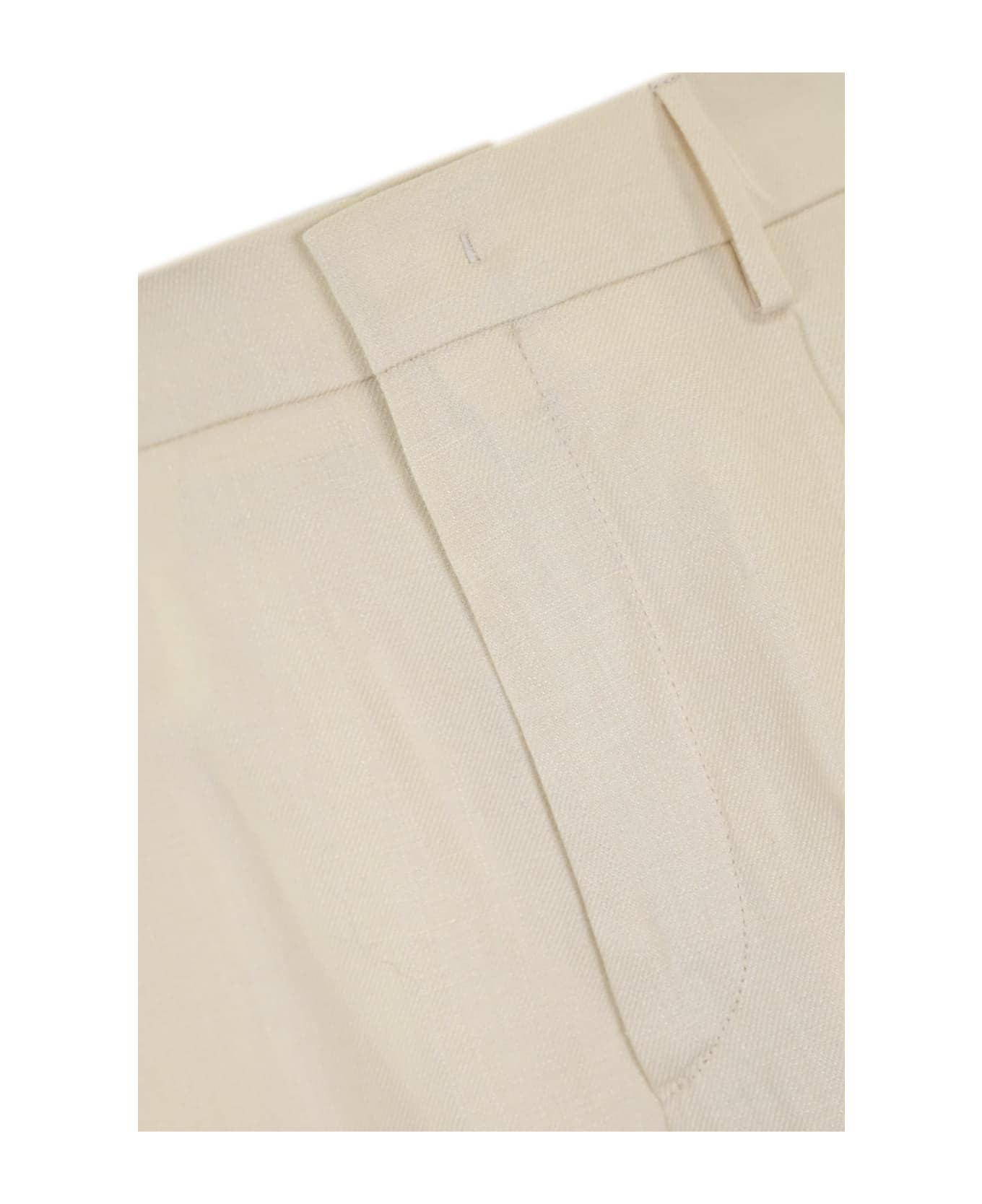 Tagliatore Ebony Linen Trousers - Avorio