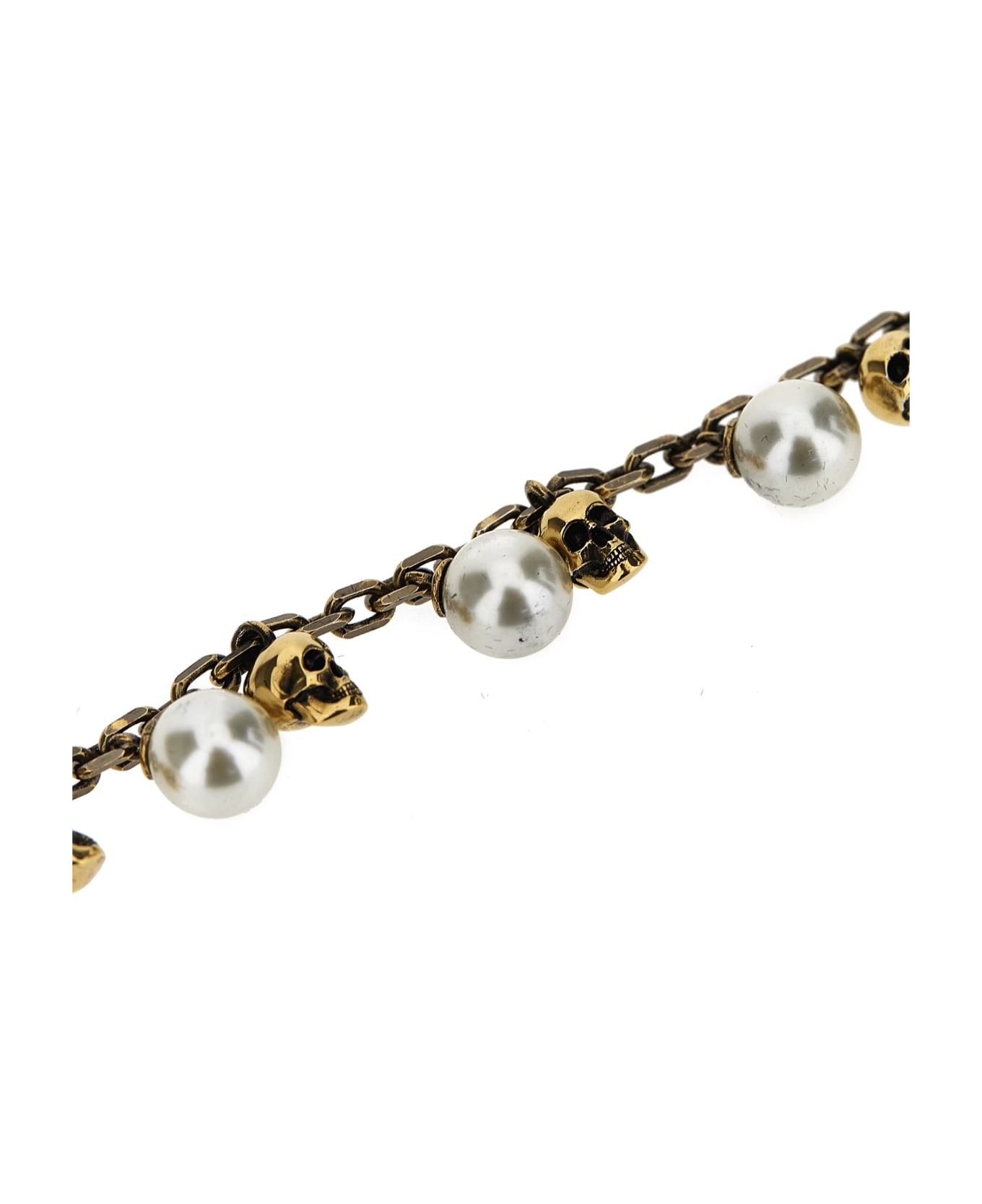Alexander McQueen Skull And Pearl Necklace - Mix ネックレス