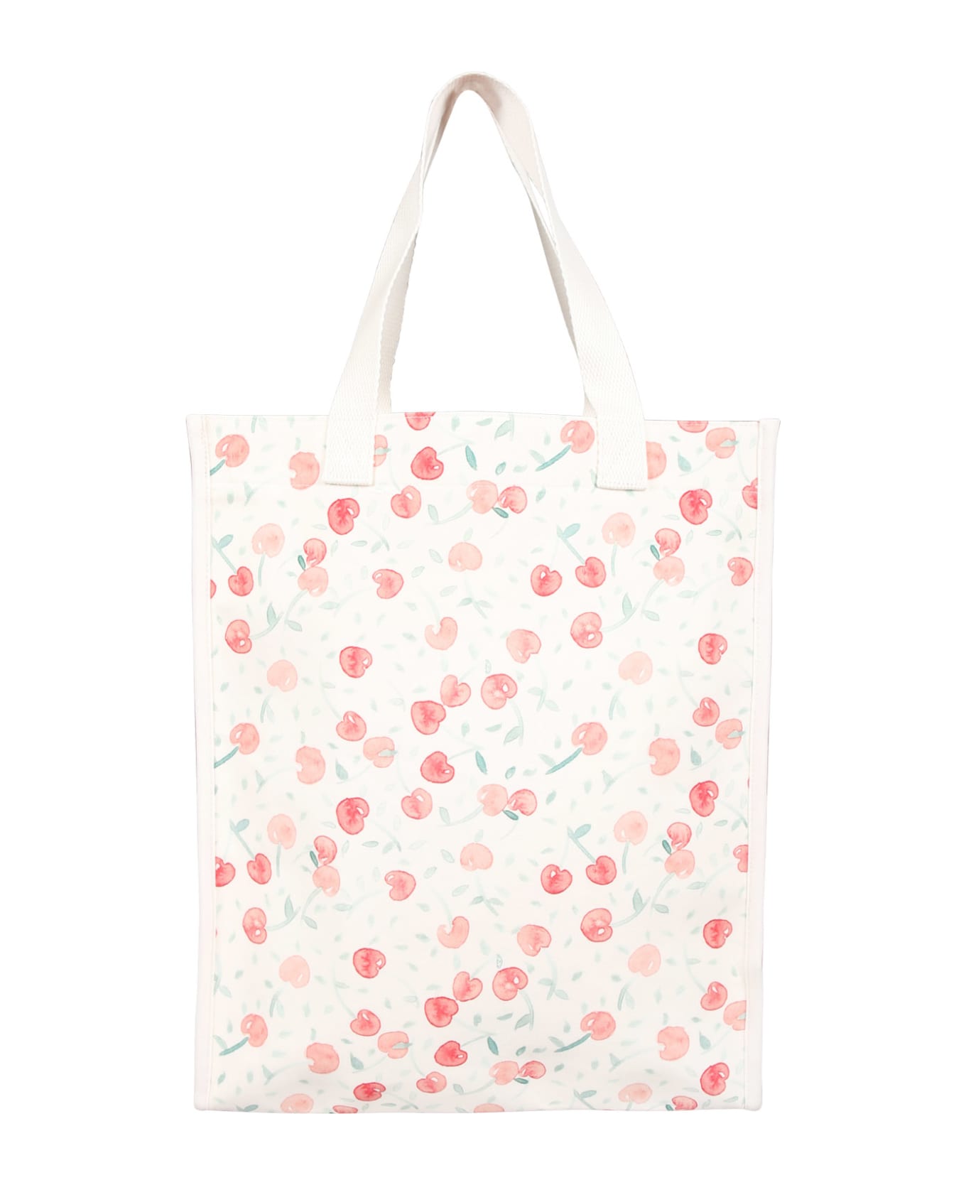 Bonpoint Ivory Bag For Girl With Iconic Cherries - Ivory