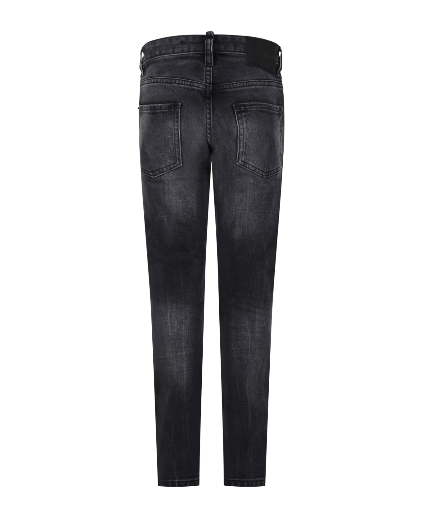 Dsquared2 Black Jeans For Boy With Logo - Black