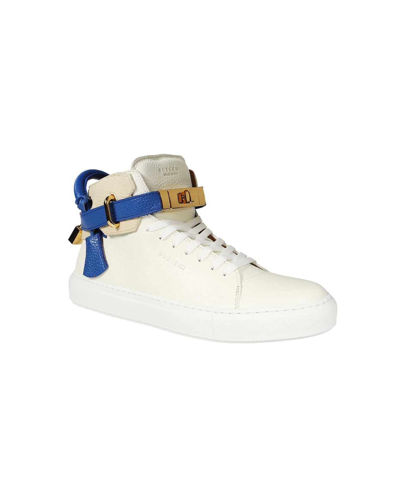 Buscemi Leather High-top Sneakers - White