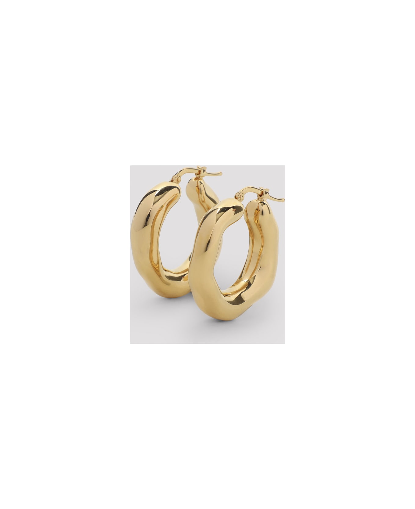 Jil Sander Brass Earrings - Gold
