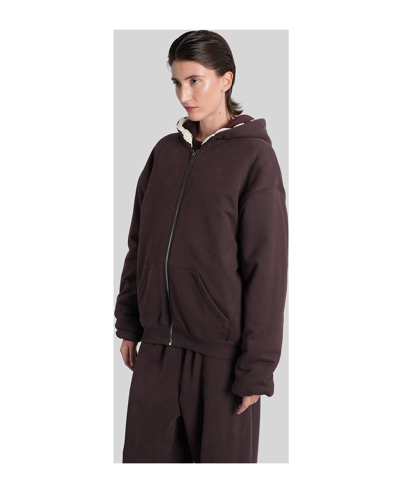 Magda Butrym Hoodie 02 Casual Jacket In Brown Cotton - brown