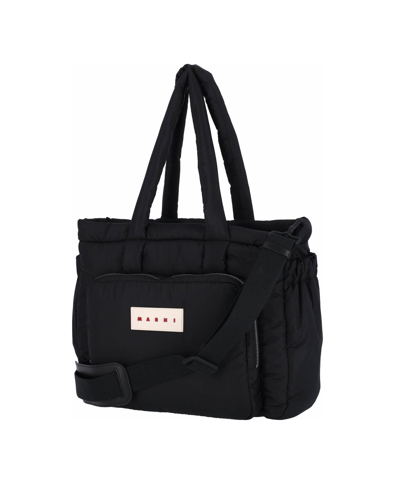 Marni 
puff East/west
 Tote Bag - Black  