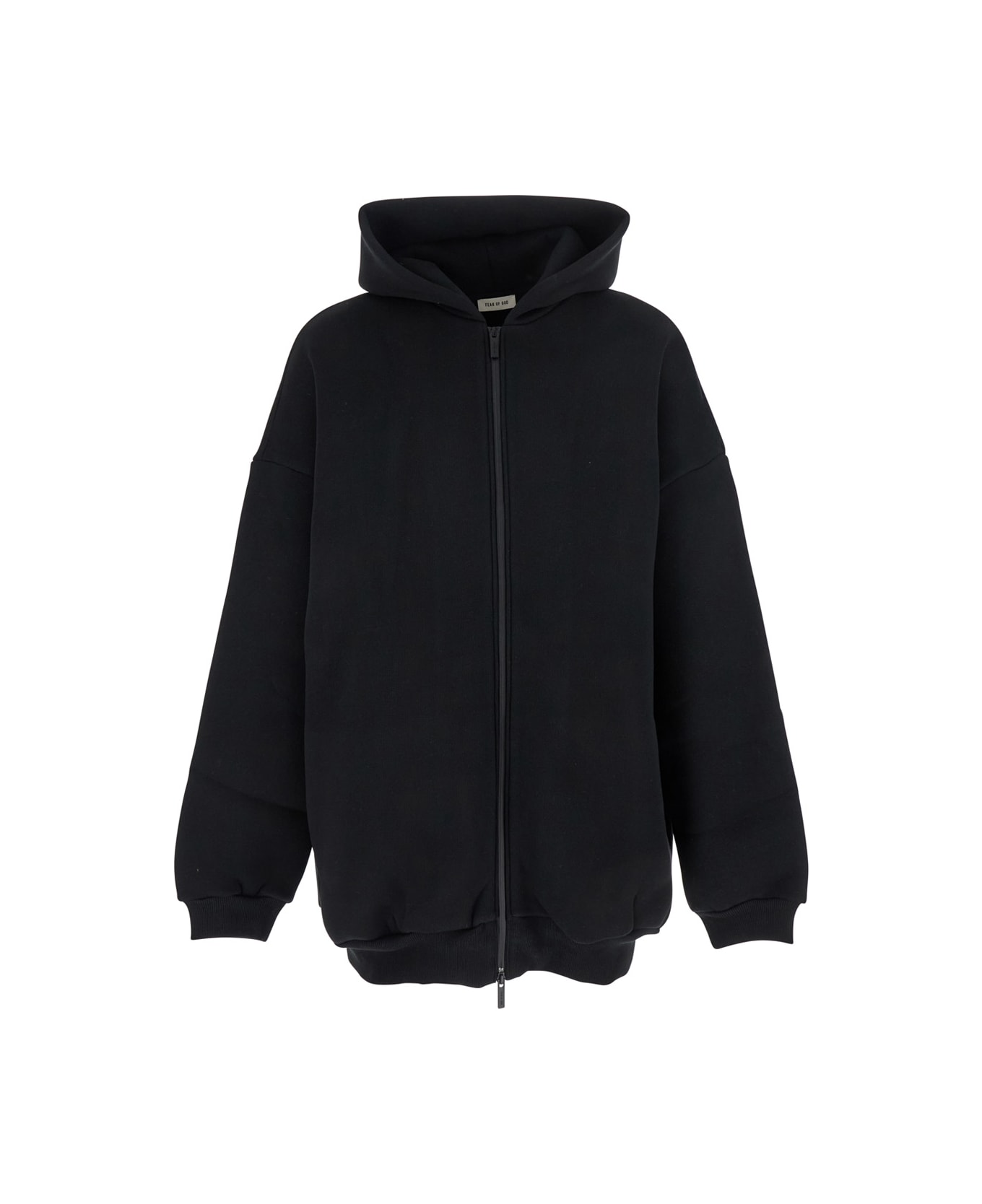 Fear of God Black Sweatshirt With Hood And Dropped Shoulders In Cotton Blend Man - Black
