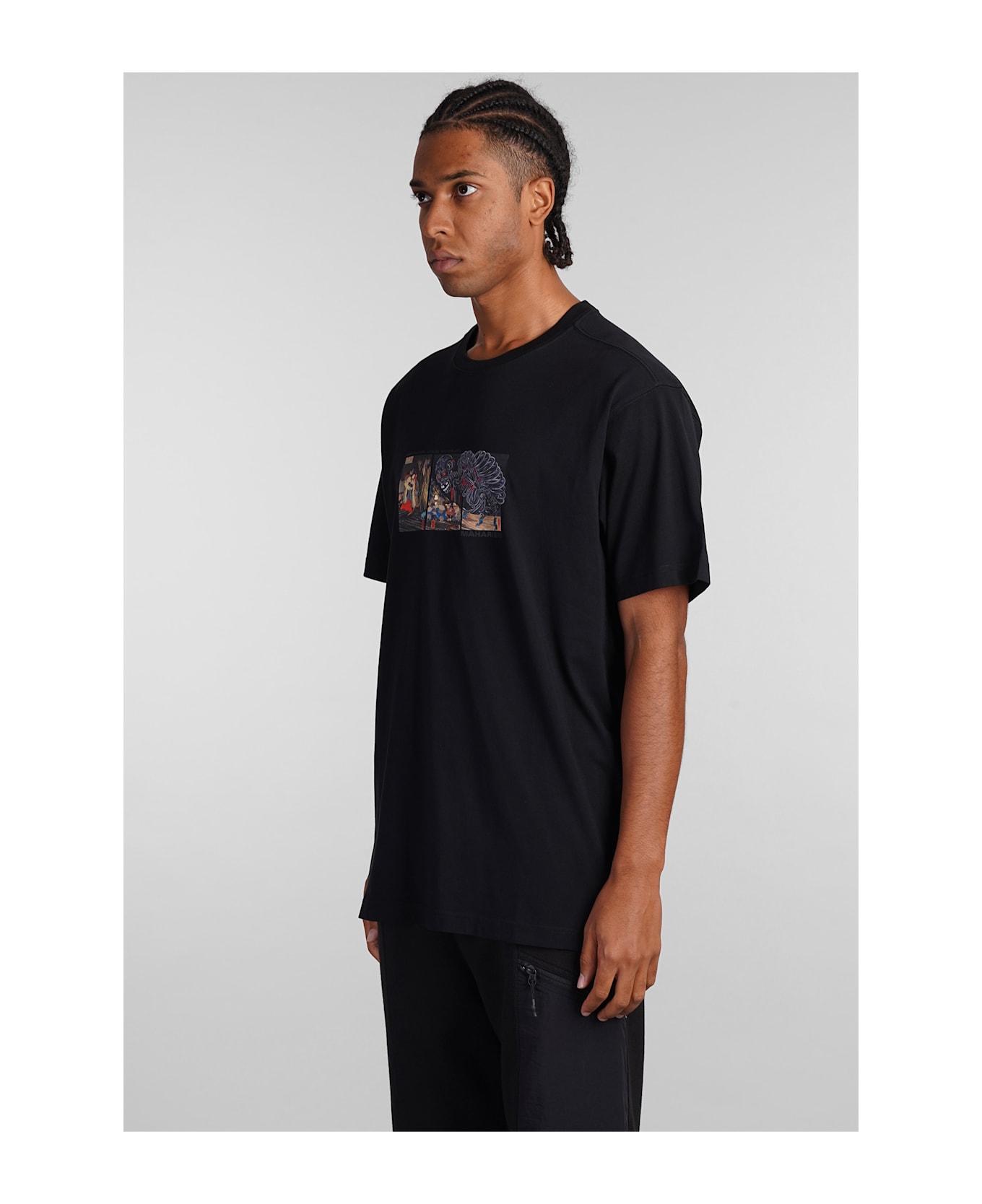 Maharishi Cyber Skeleton T-shirt In Black Cotton - black