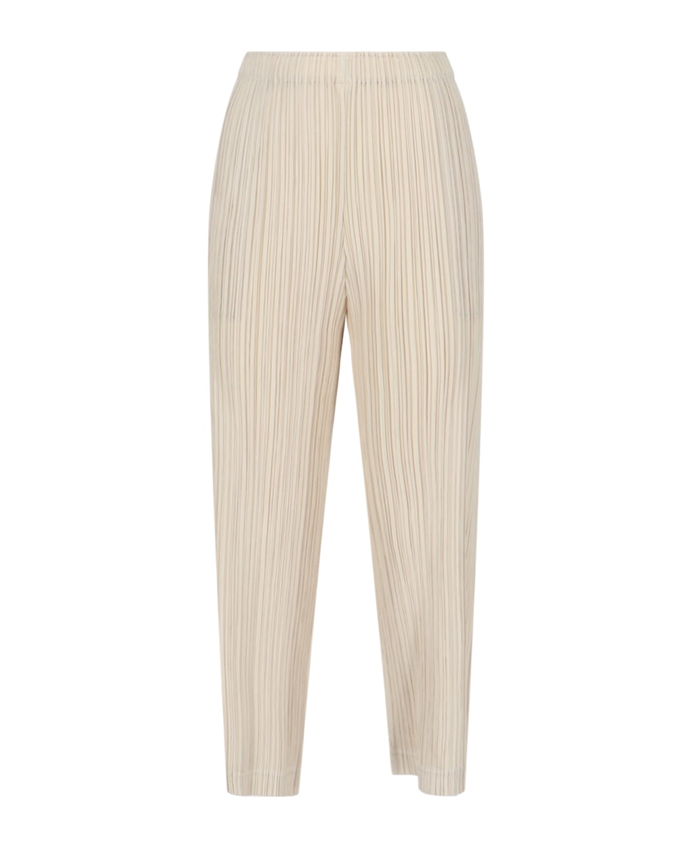 Pleats Please Issey Miyake Pleated Trousers - Beige ボトムス