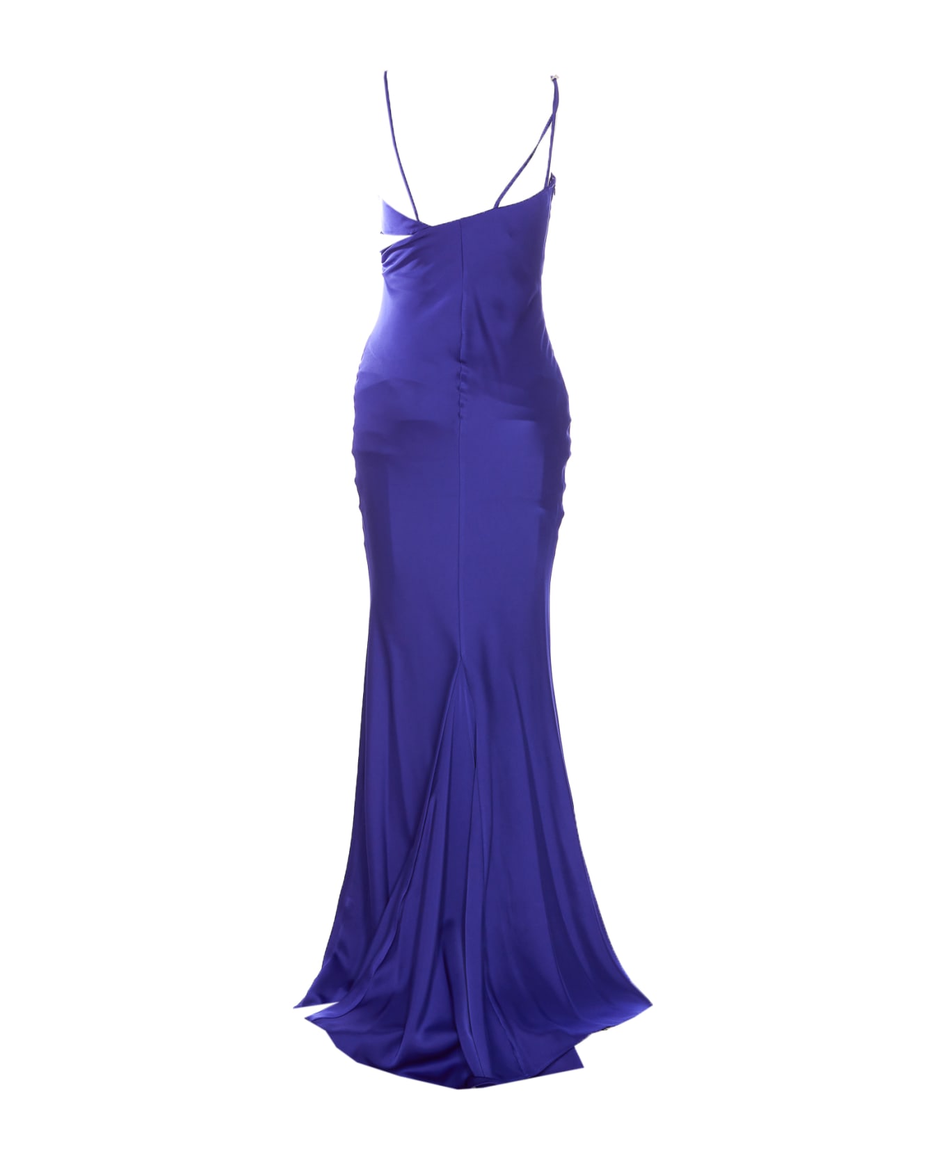 The Attico Melva Asymmetric Long Dress - violet ワンピース＆ドレス