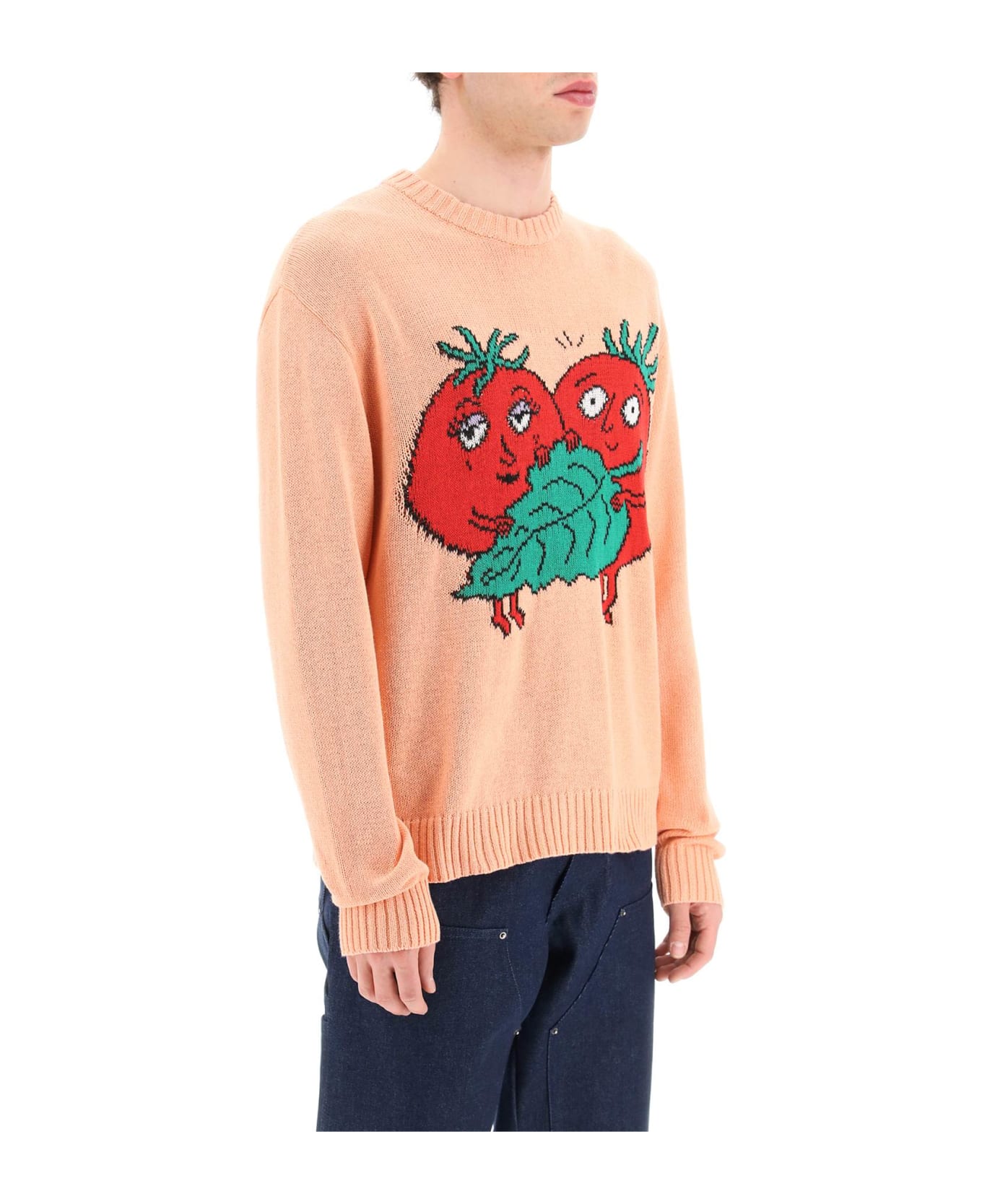 Sky High Farm 'happy Tomatoes' Cotton Sweater - LIGHT PINK (Pink)