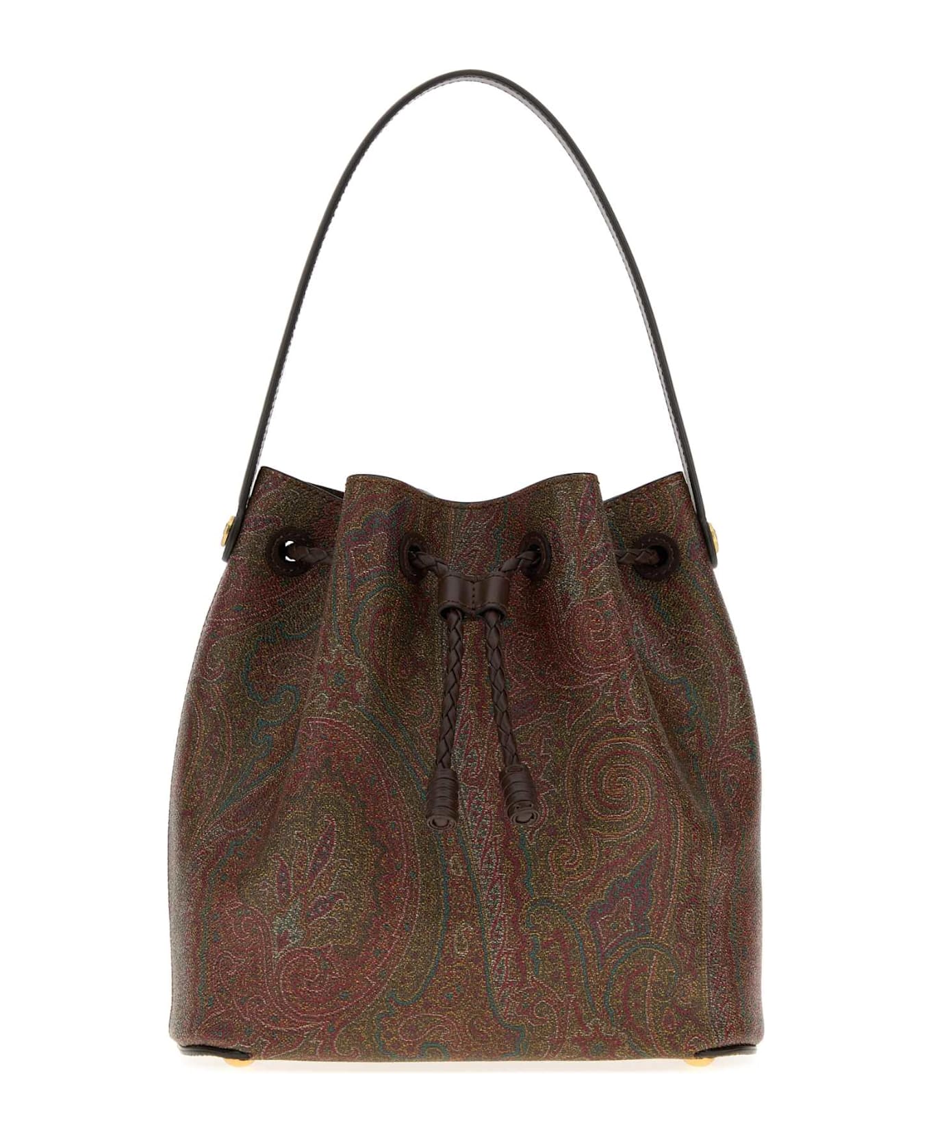 Etro Printed Canvas Arnica Bucket Bag - M0019