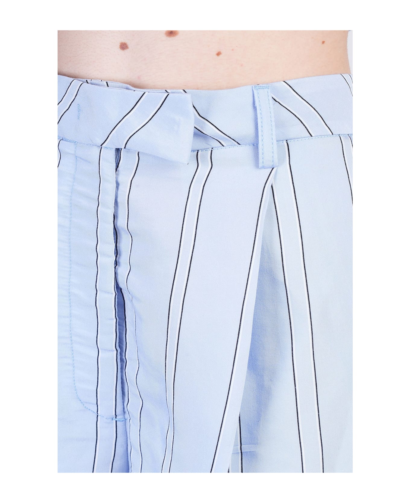 TheLatest Bea 31b5 Pants In Cyan Viscose - cyan