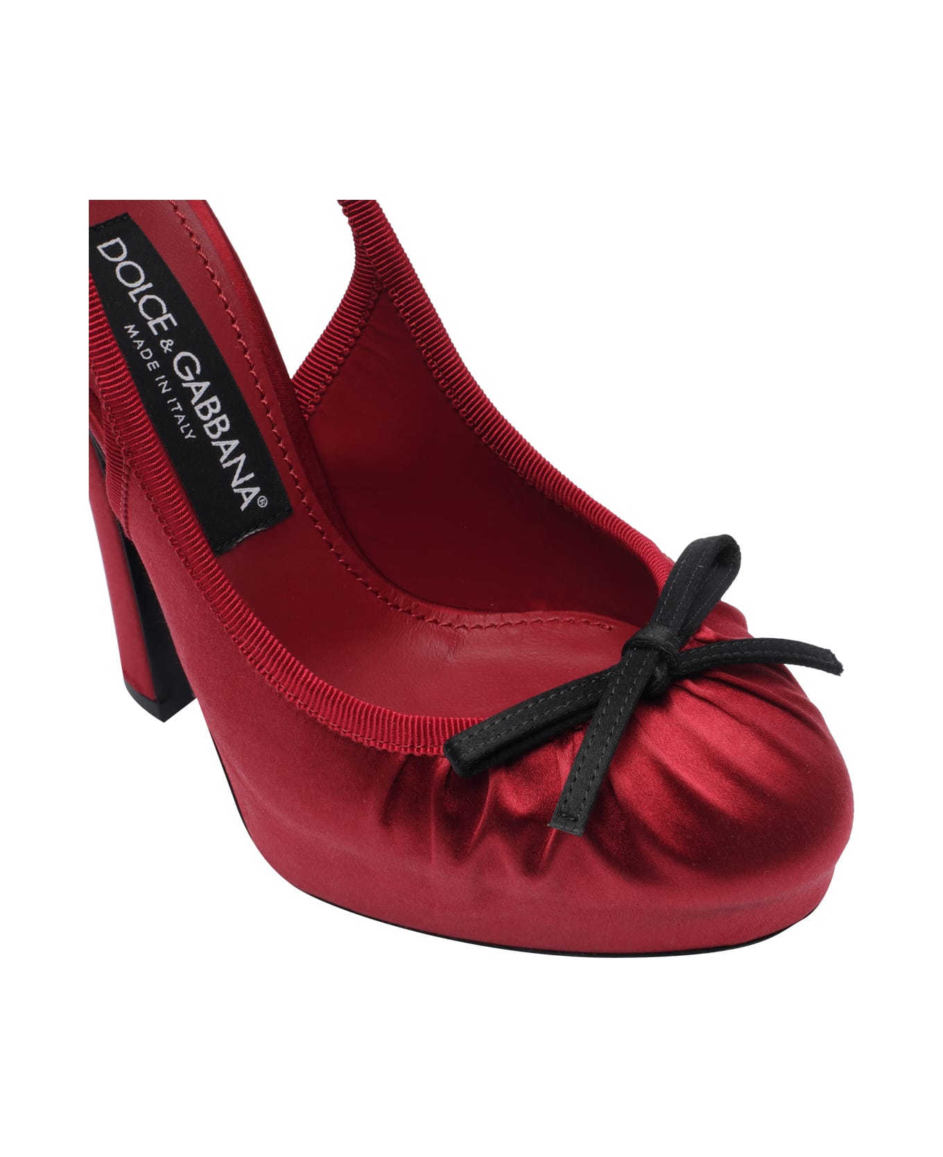 Dolce & Gabbana Satin Slingback - Red