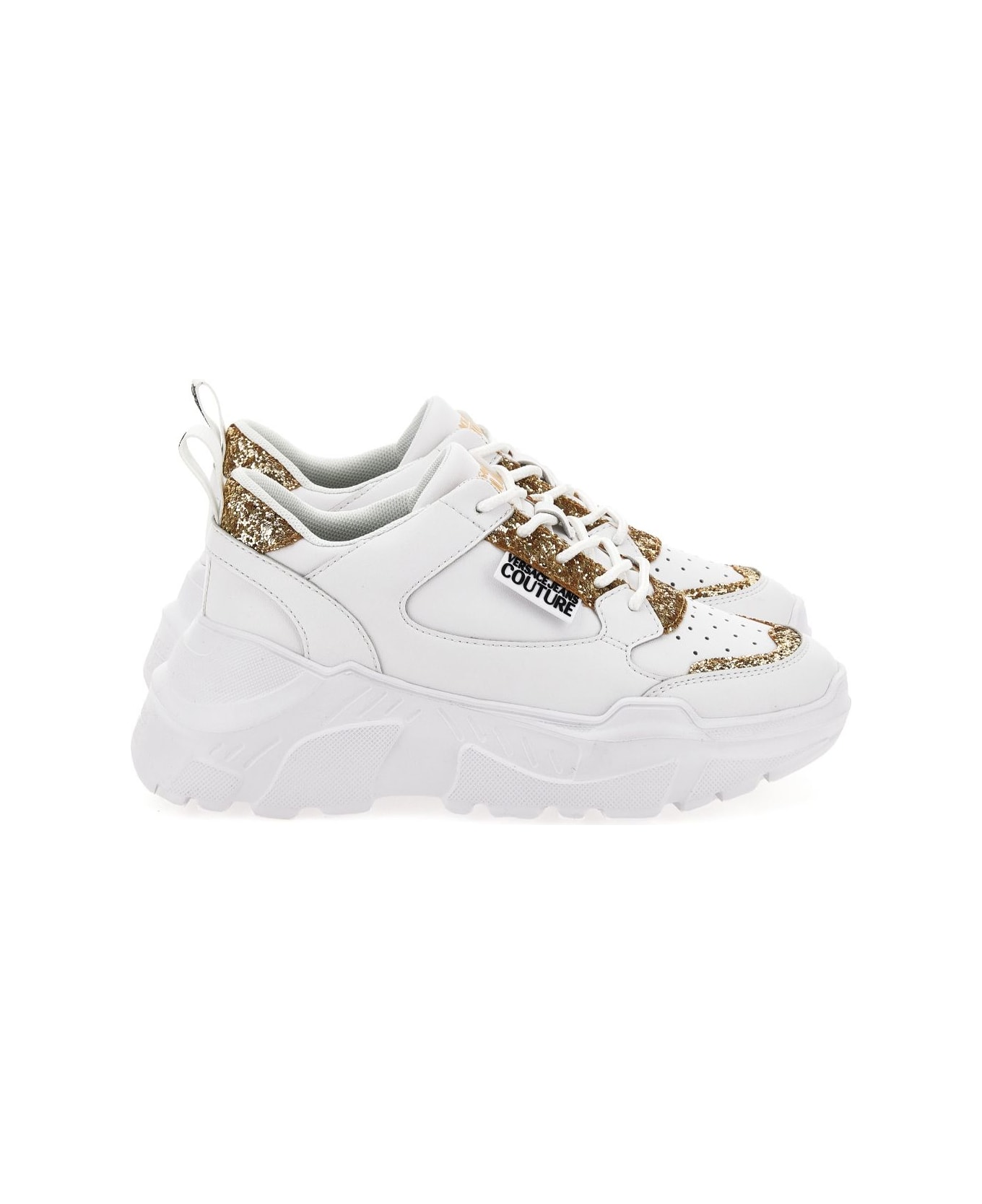 Versace Jeans Couture White Low Top Sneakers - White