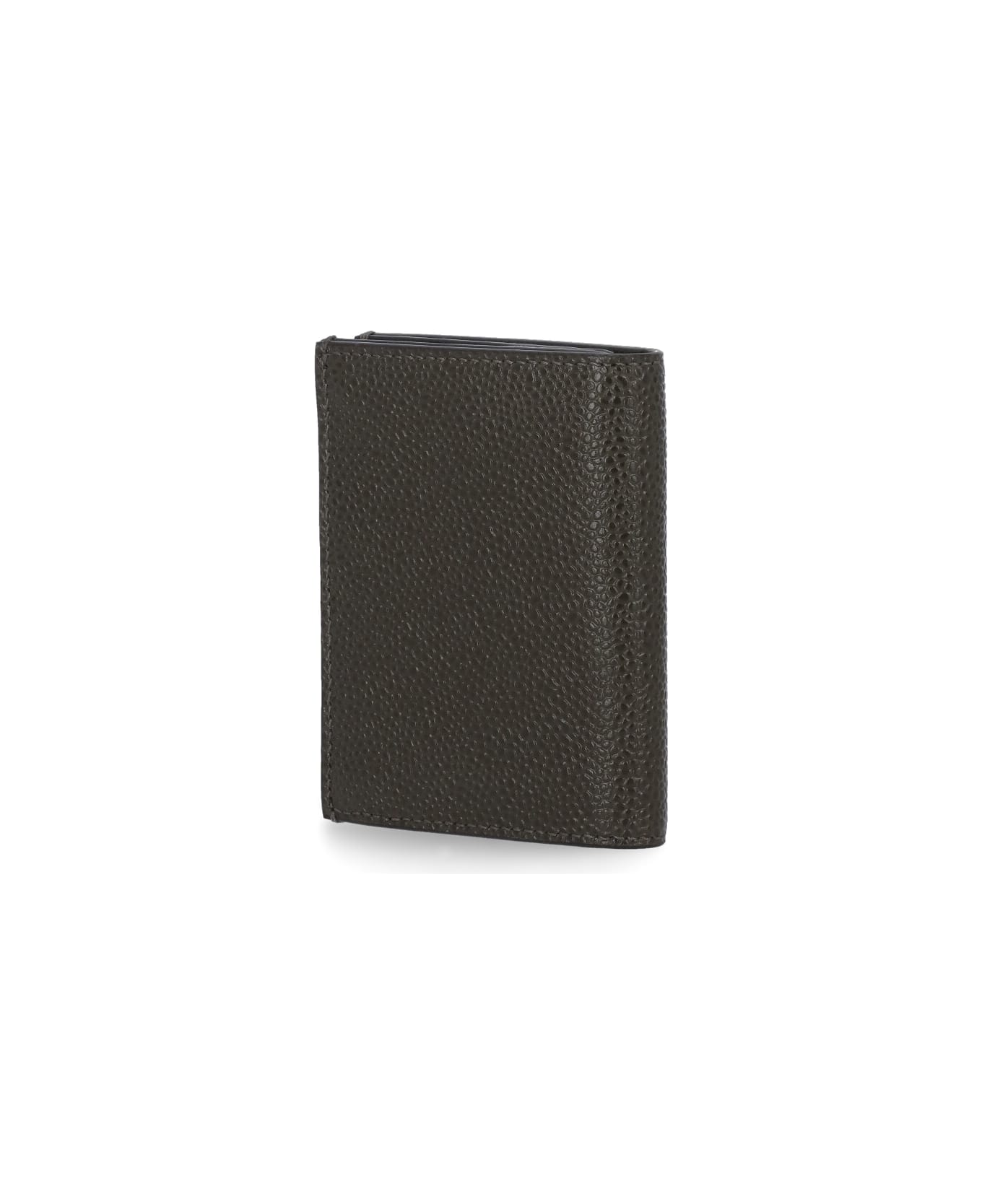 Thom Browne Pebble Grain
 Card Holder - Brown