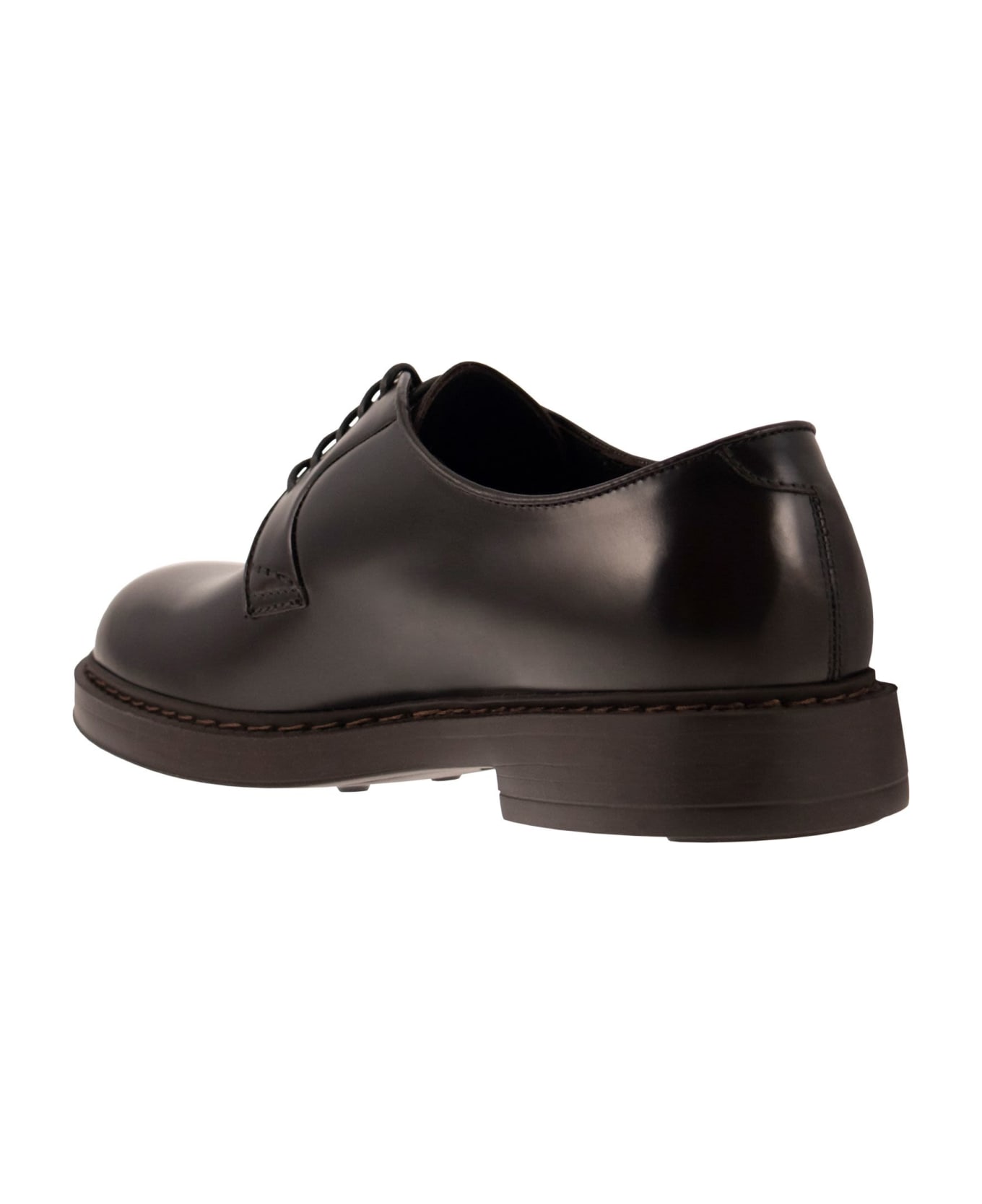 Doucal's Leather Derby Lace-up - Brown