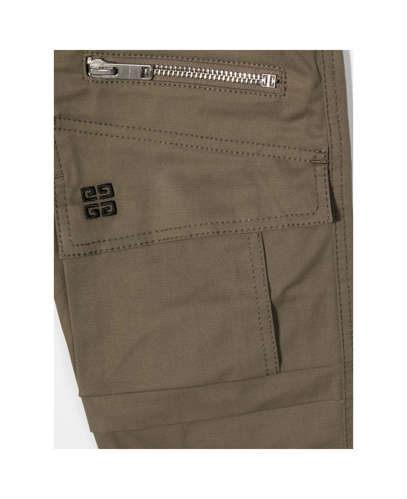 Givenchy Green Cotton Trousers - Verde