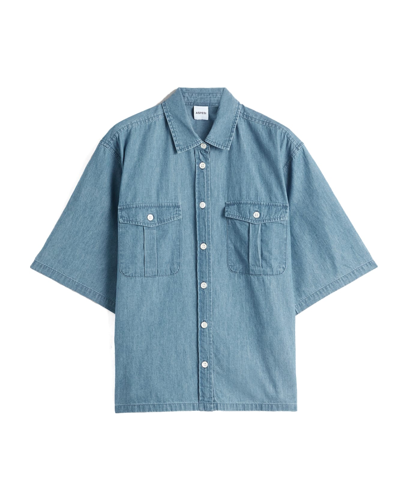 Aspesi Short-sleeved Denim Shirt - DENIM シャツ