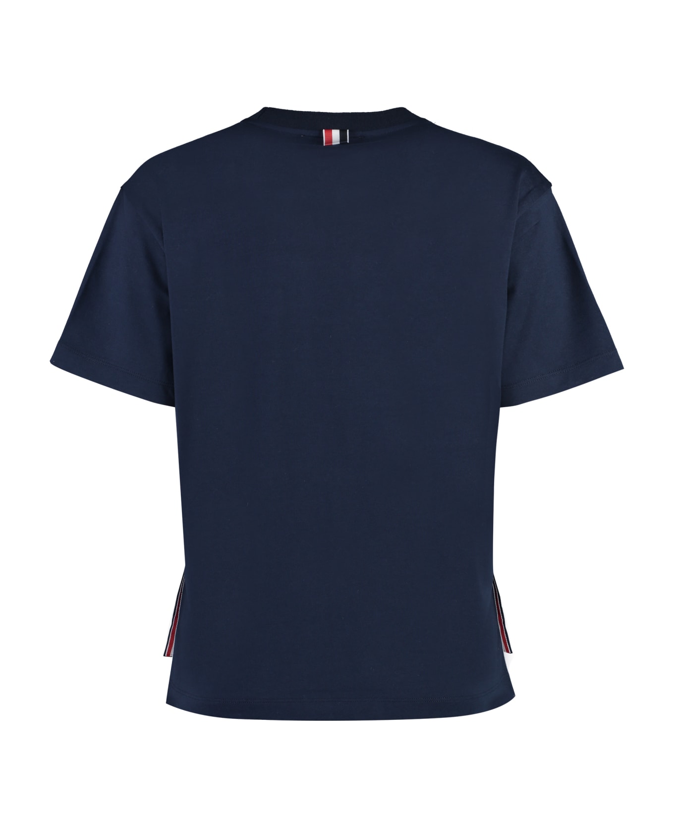 Thom Browne Logo Cotton T-shirt - blue Tシャツ