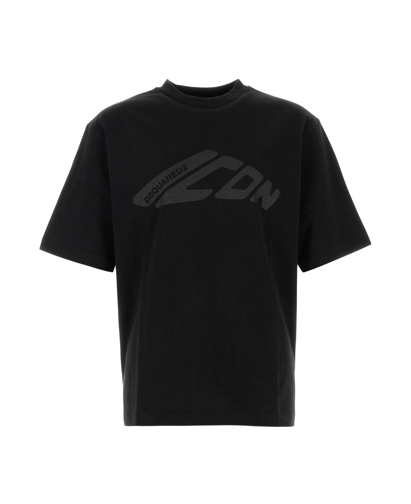 Dsquared2 Black Cotton T-shirt - Black