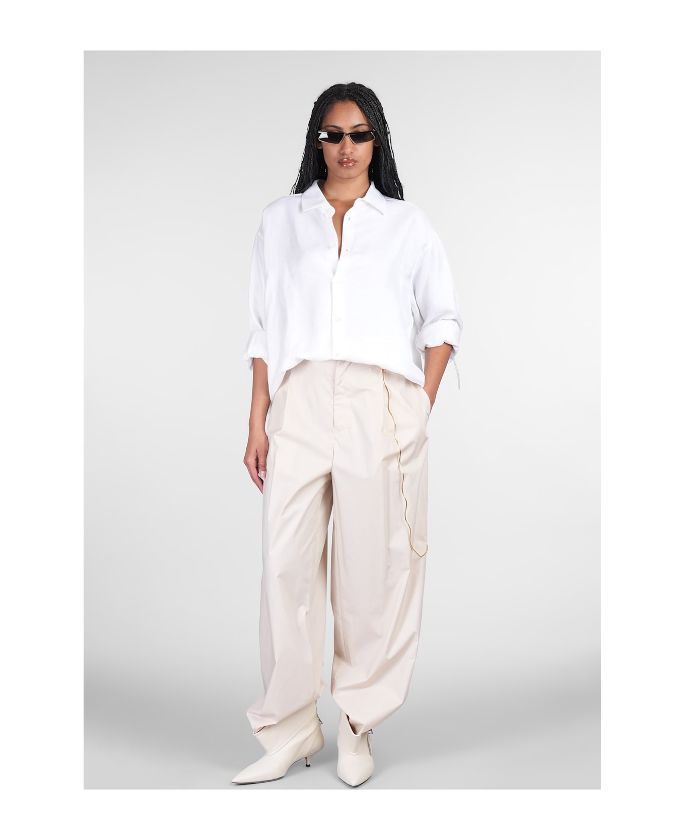 DARKPARK Keanu Shirt In White Linen - white