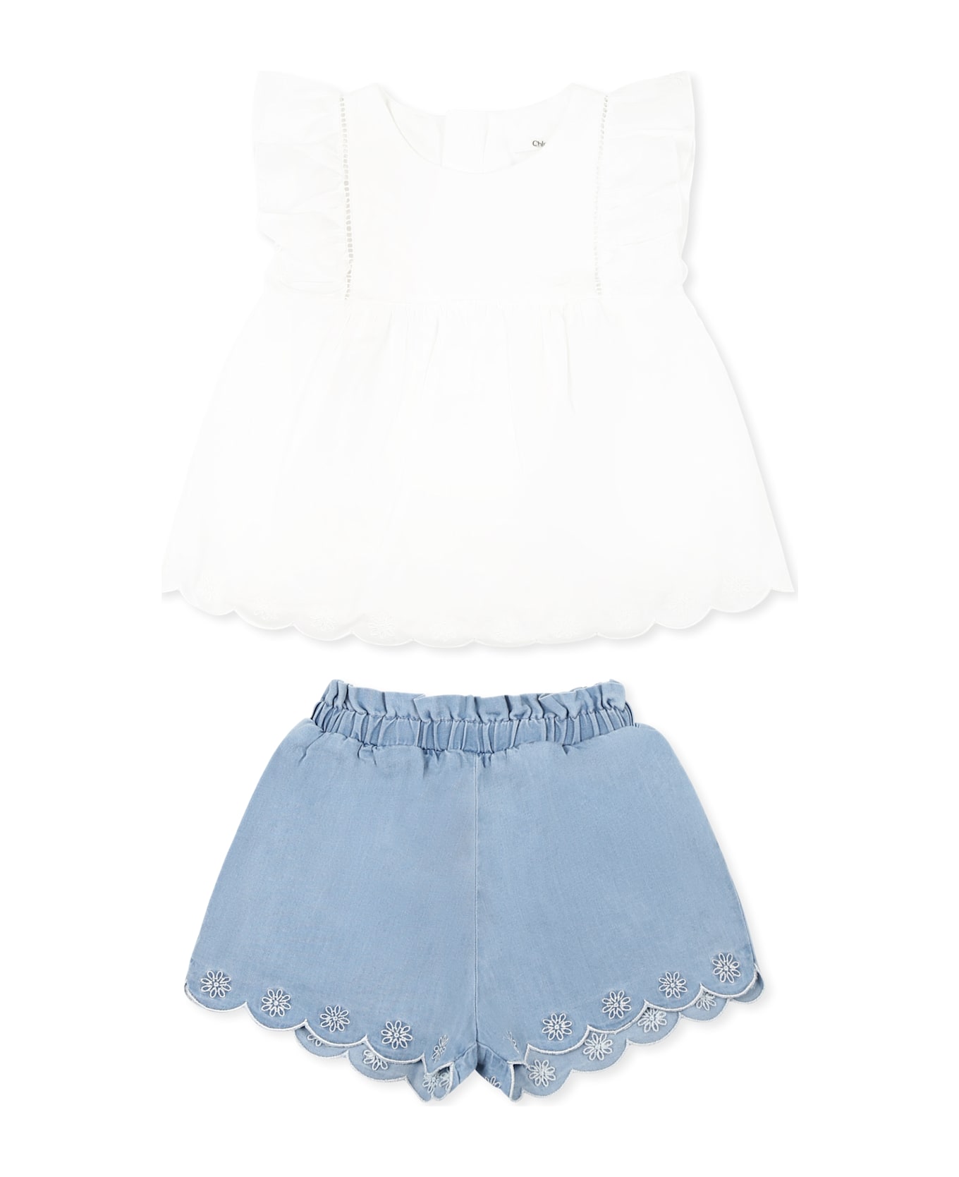 Chloé Multicolor Suit For Baby Girl With Flowers - Multicolor