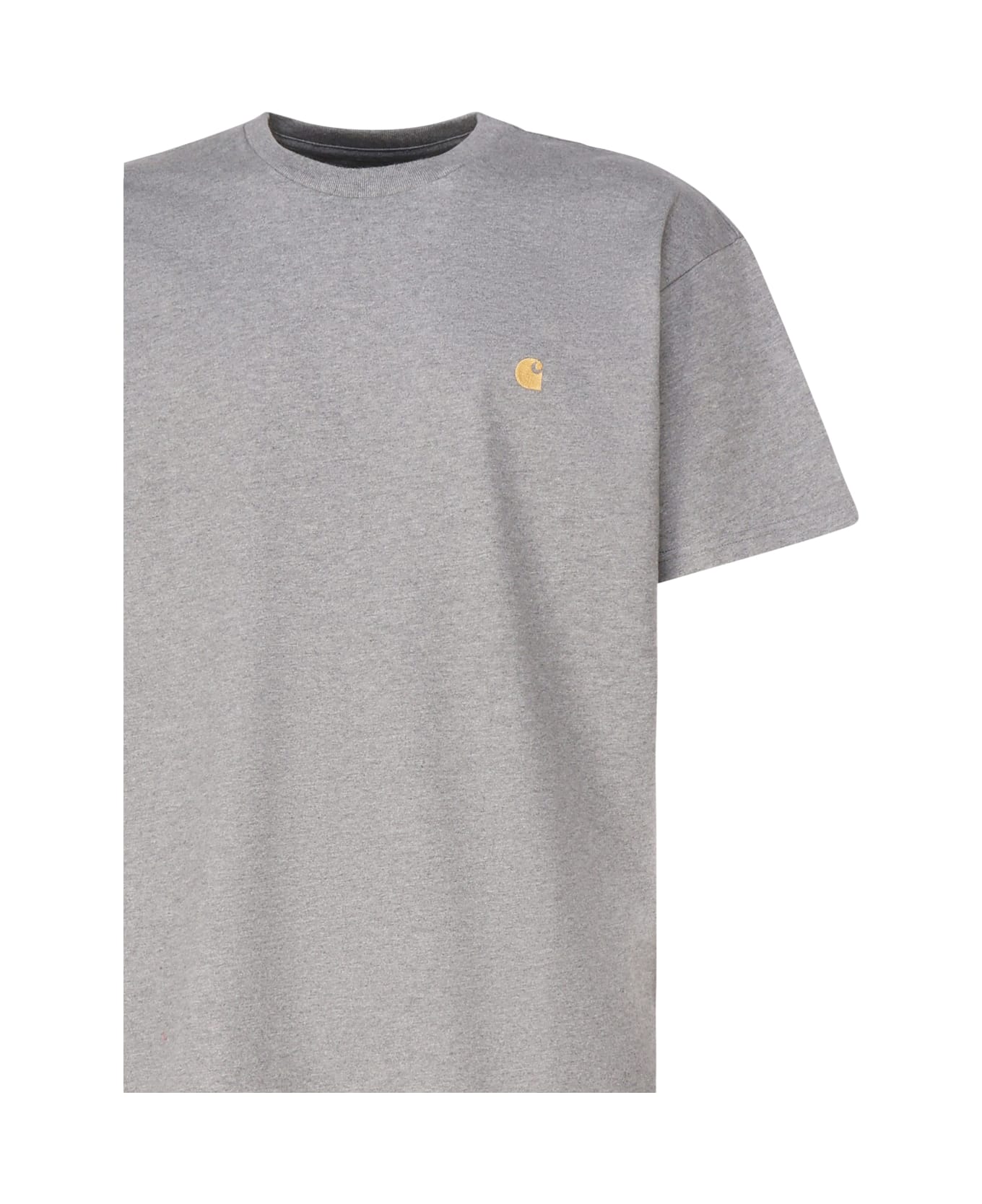 Carhartt T-shirt In Cotton With Logo In Contrasting Colour - Grey
