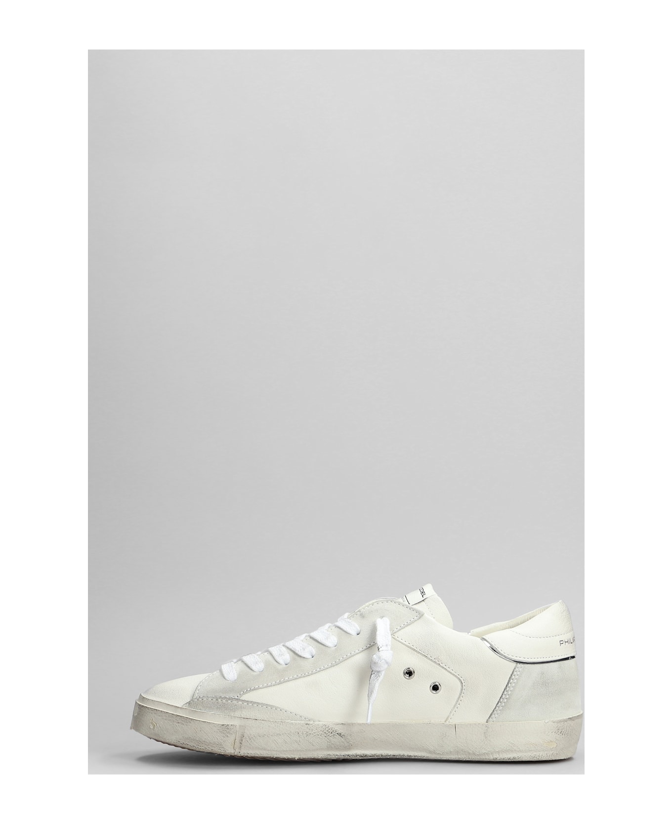 Philippe Model Prsx Low Sneakers In Beige Leather - beige