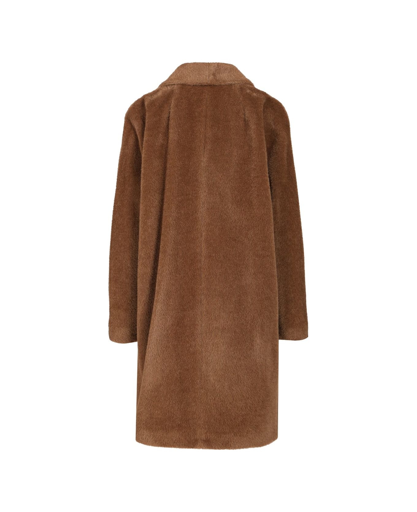 
S Max Mara Wool And Alpaca Midi Coat - BROWN