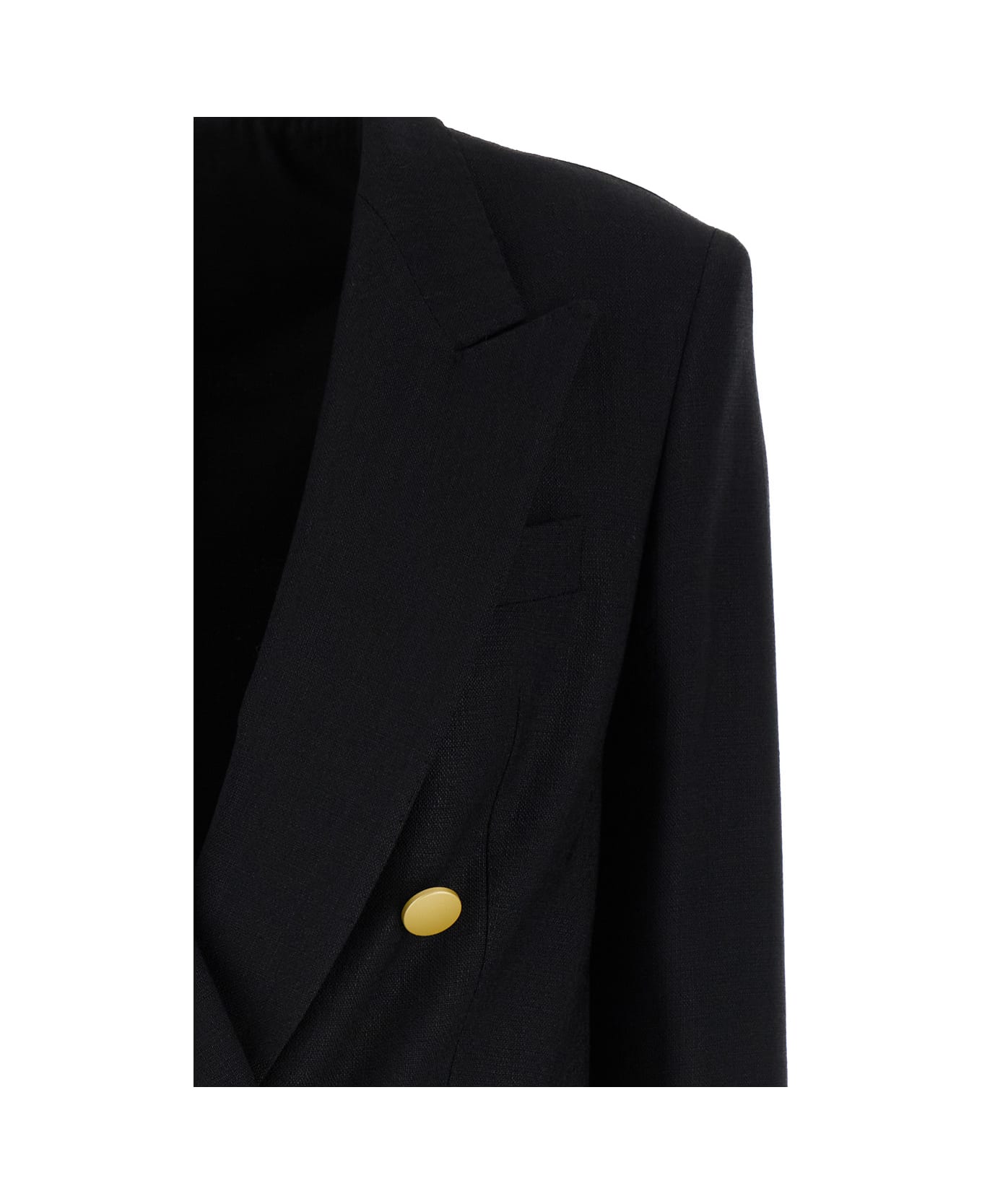 Tagliatore Black Double-breasted Blazer With Gold-tone Buttons In Viscose Blend Woman - Black ジャケット