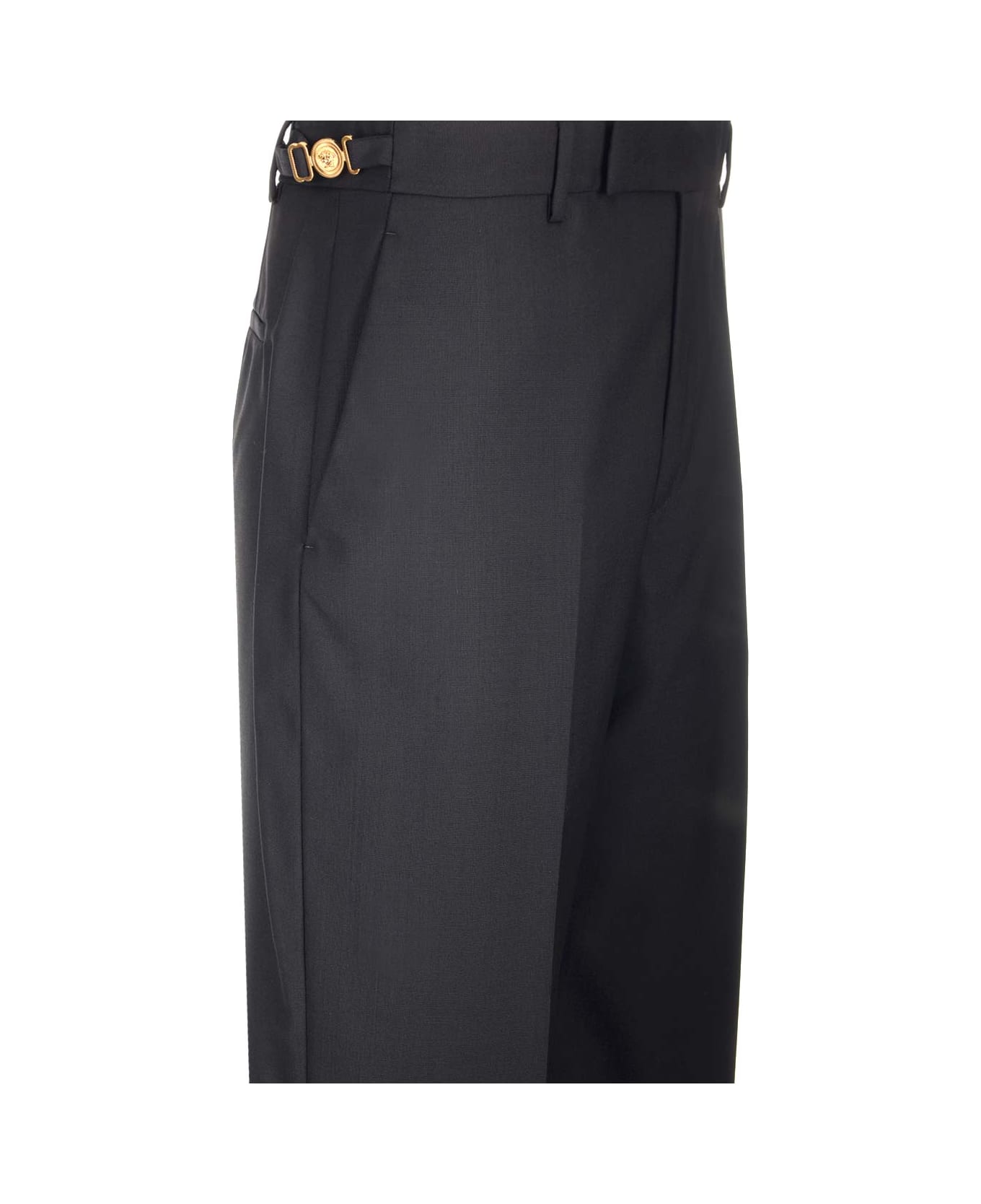 Versace Tailored Wool Trousers - Black