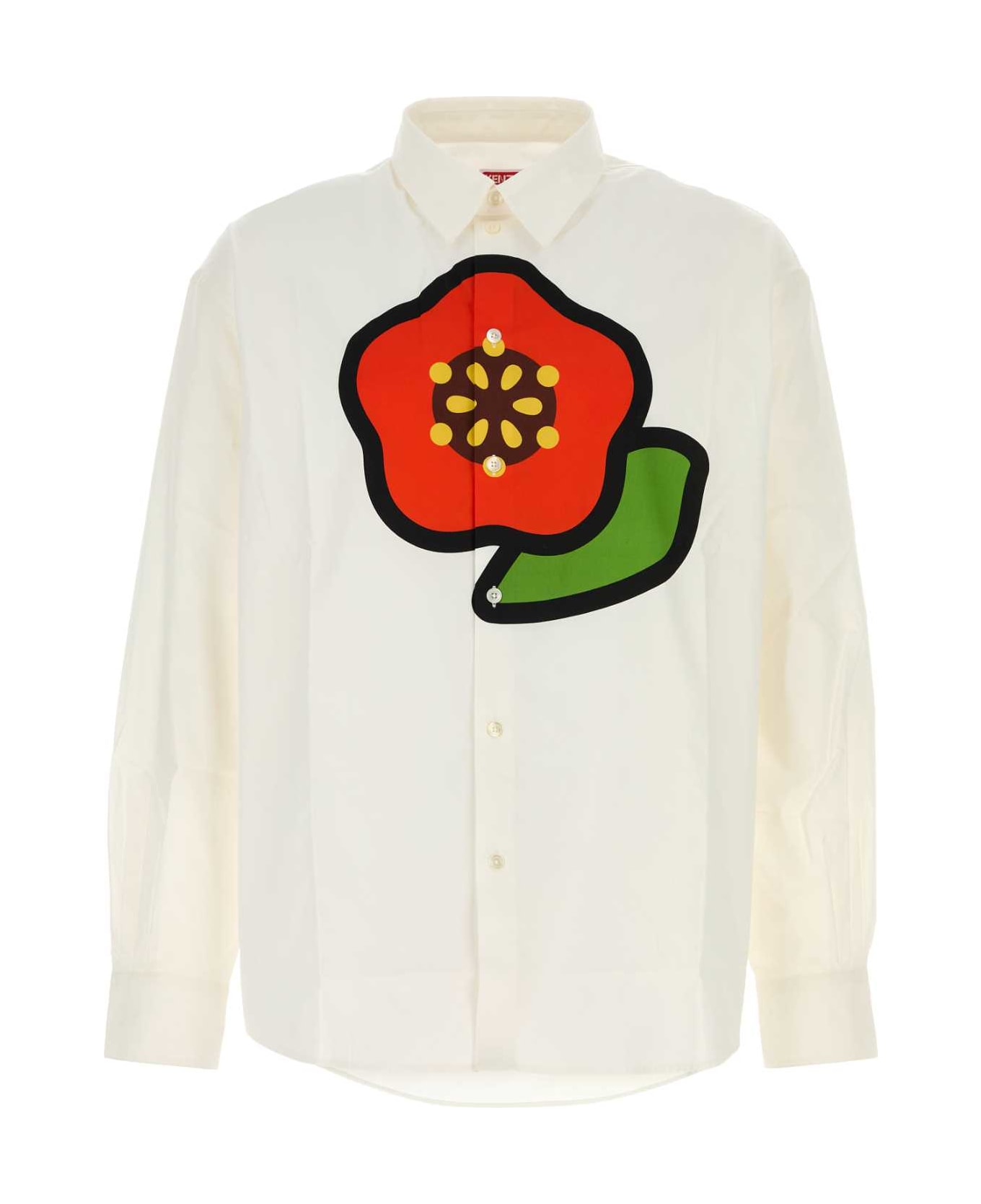 Kenzo White Poplin Shirt - White