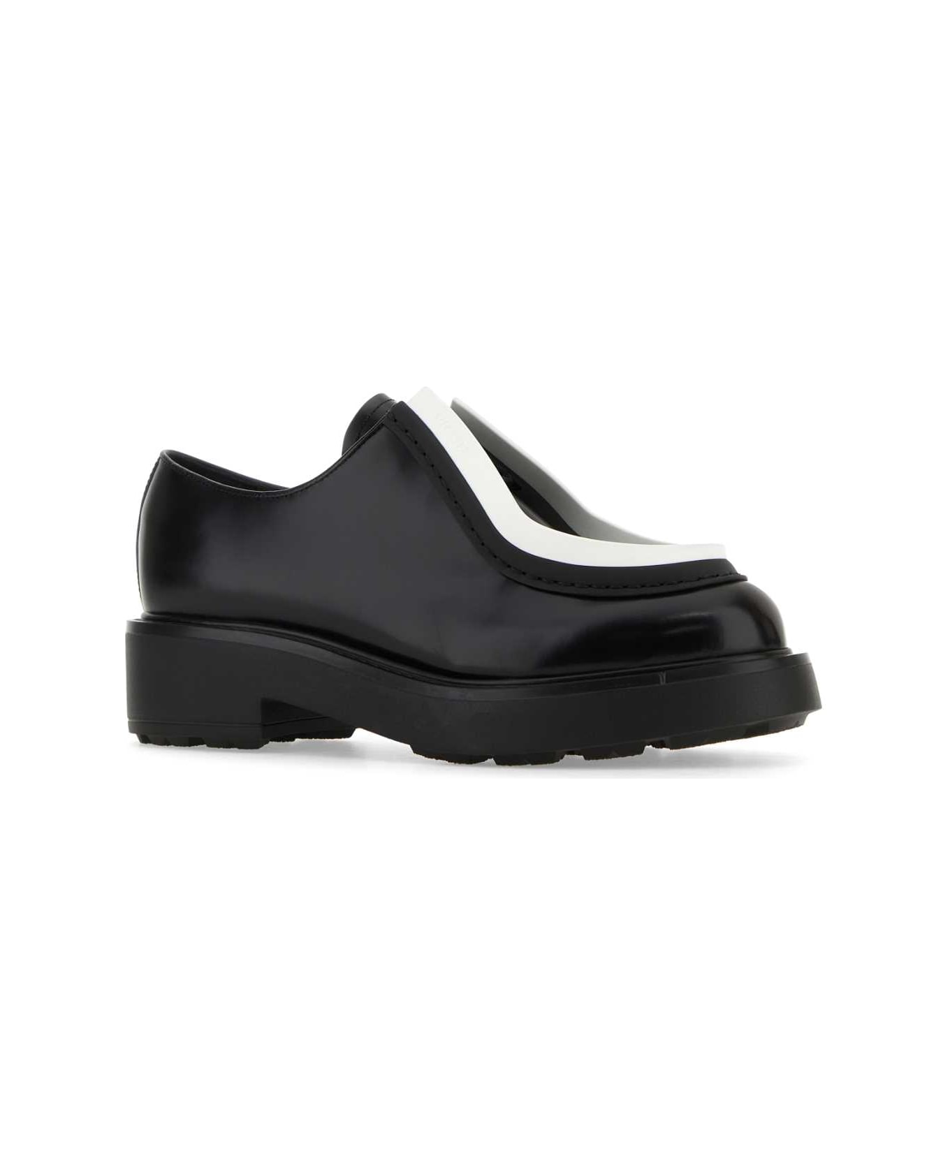 Prada Black Leather Lace-up Shoes - NEROBIACNO ハイヒール
