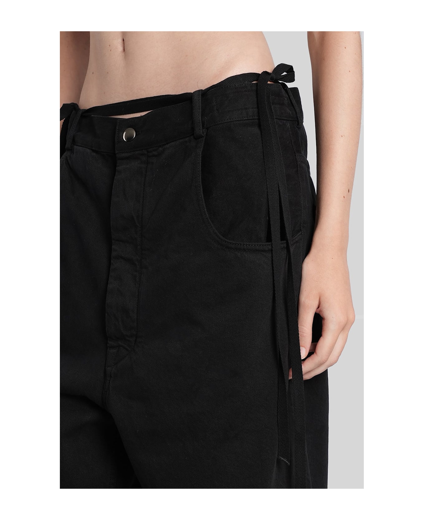 Ann Demeulemeester Kristel Jeans In Black Cotton - black