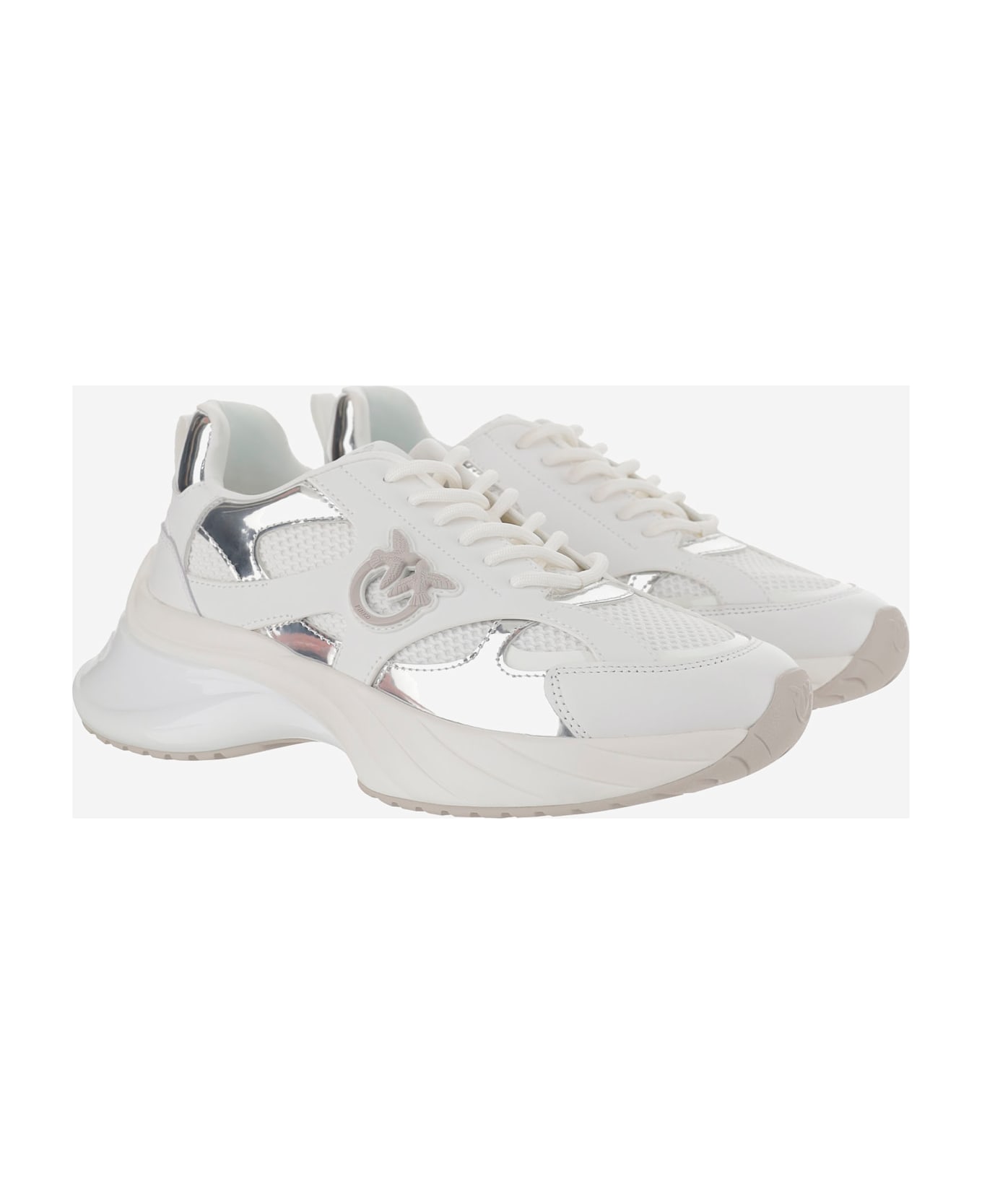 Pinko Sneakers Ariel - MIRROR WHITE/SILVER スニーカー
