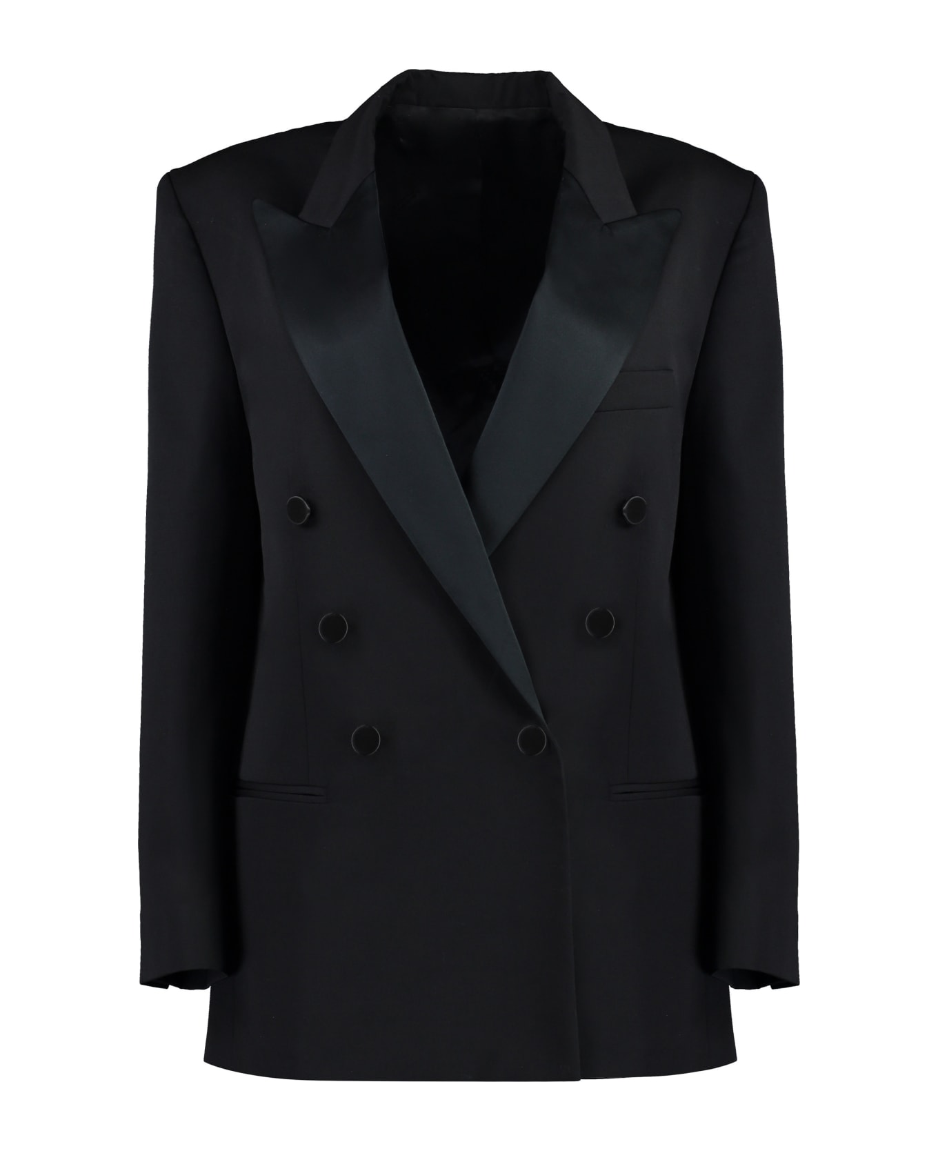 Isabel Marant Peagan Double-breasted Wool Jacket - black