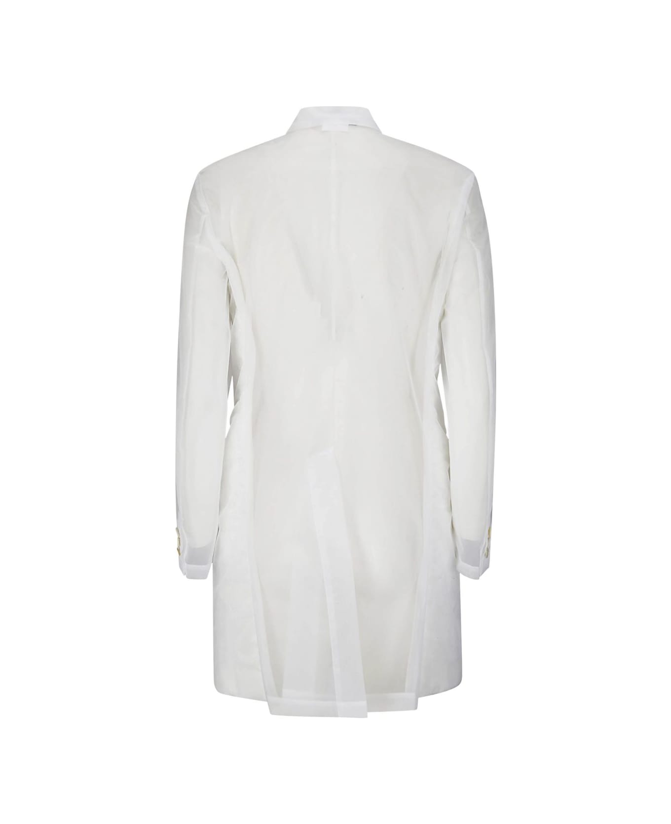 Comme des Garçons Single-breasted Coat - White