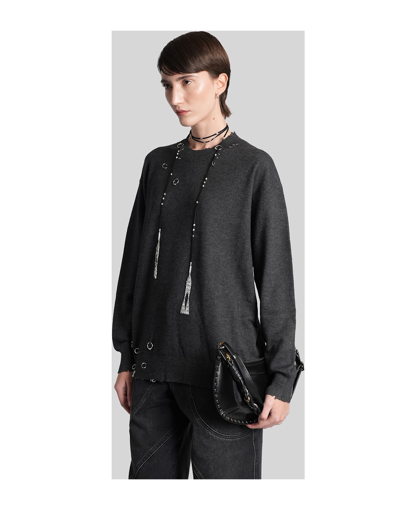 Isabel Marant Cassandre Knitwear In Grey Viscose - grey