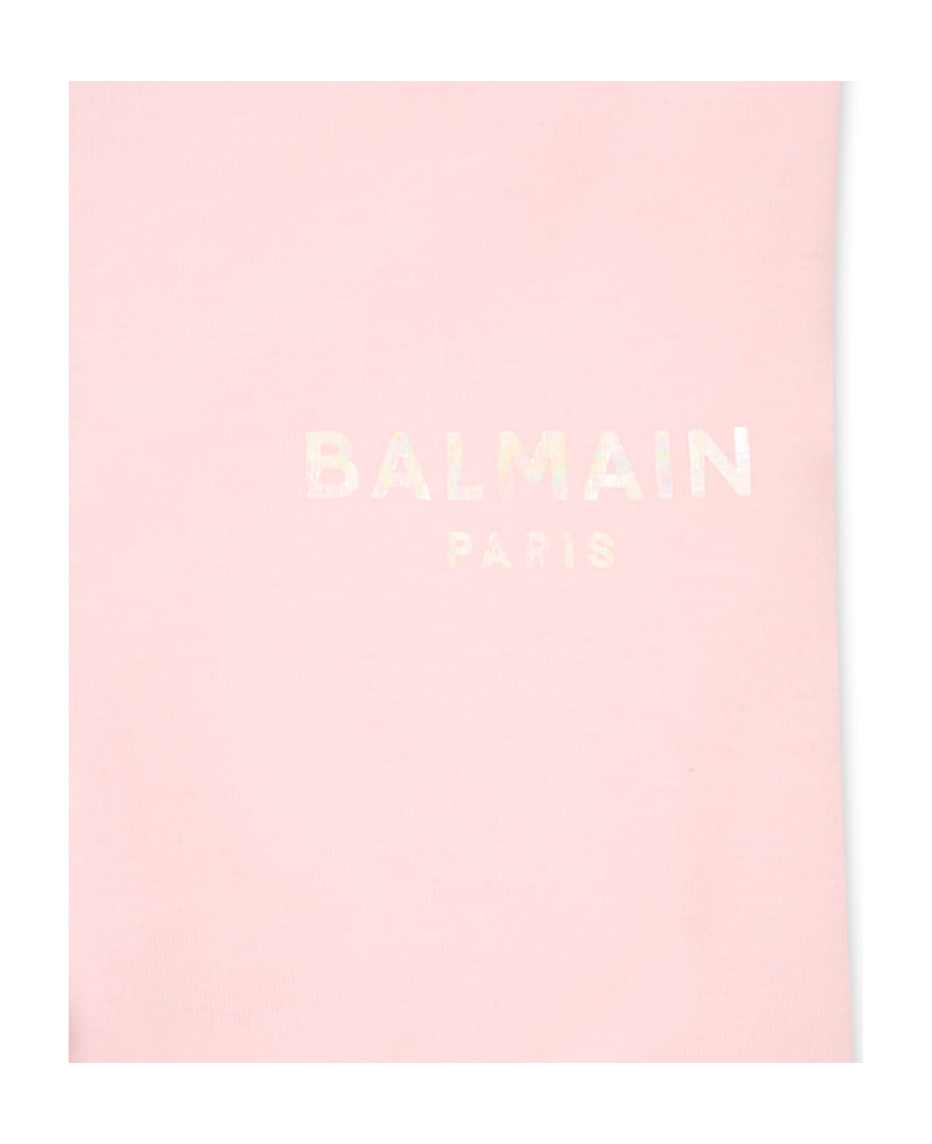 Balmain Pink Leggings For Baby Girl With Logo - Pink