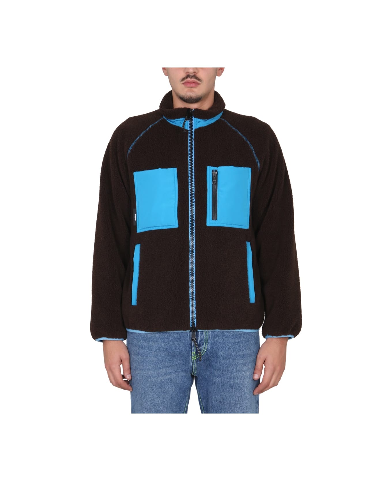 MSGM Jacket With Logo - BROWN